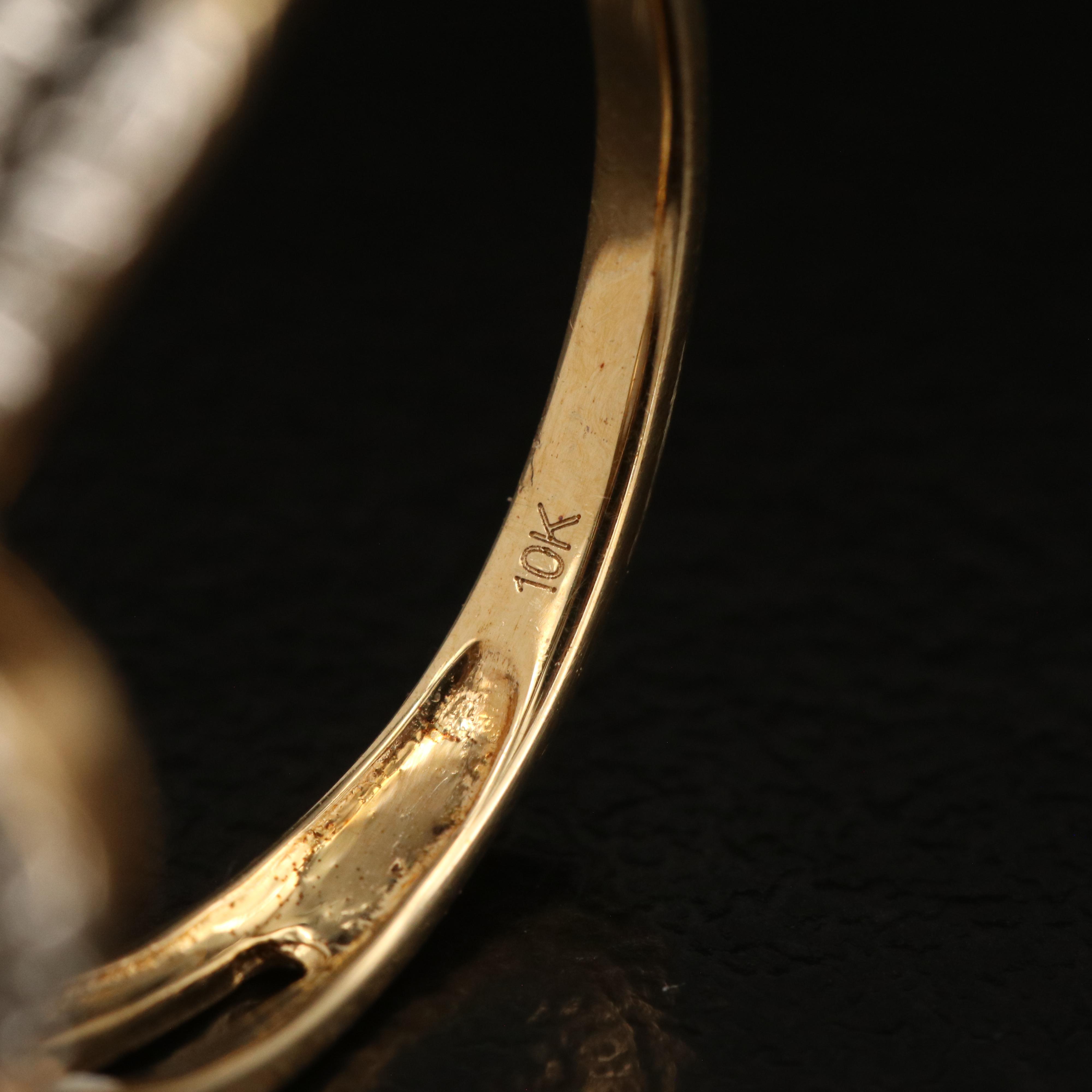 10K Opal and Diamond Ring