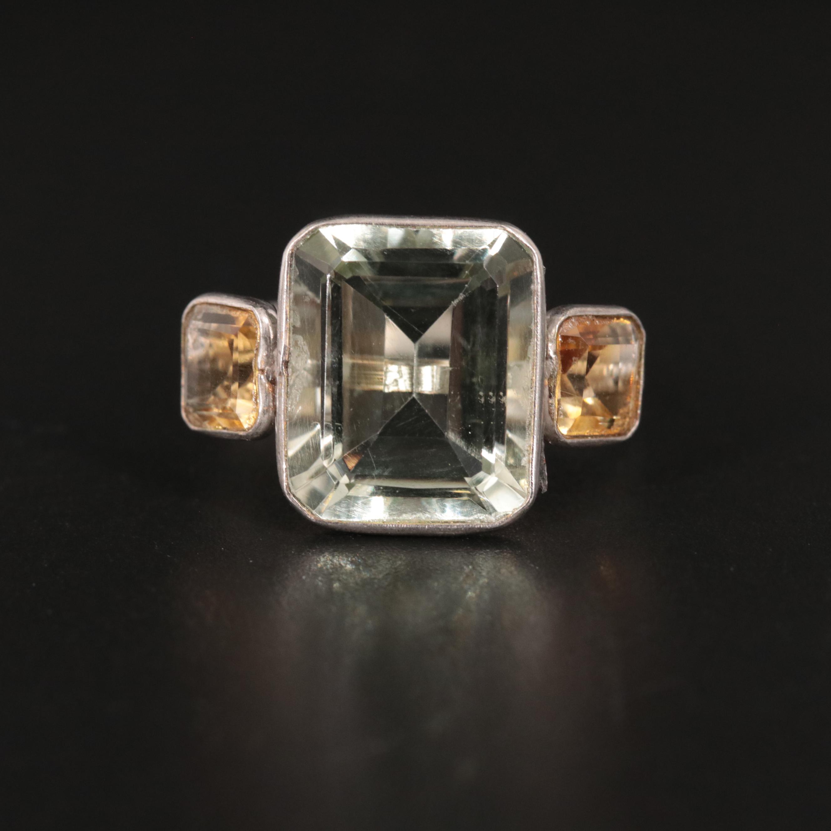 14K Amethyst and Citrine Ring