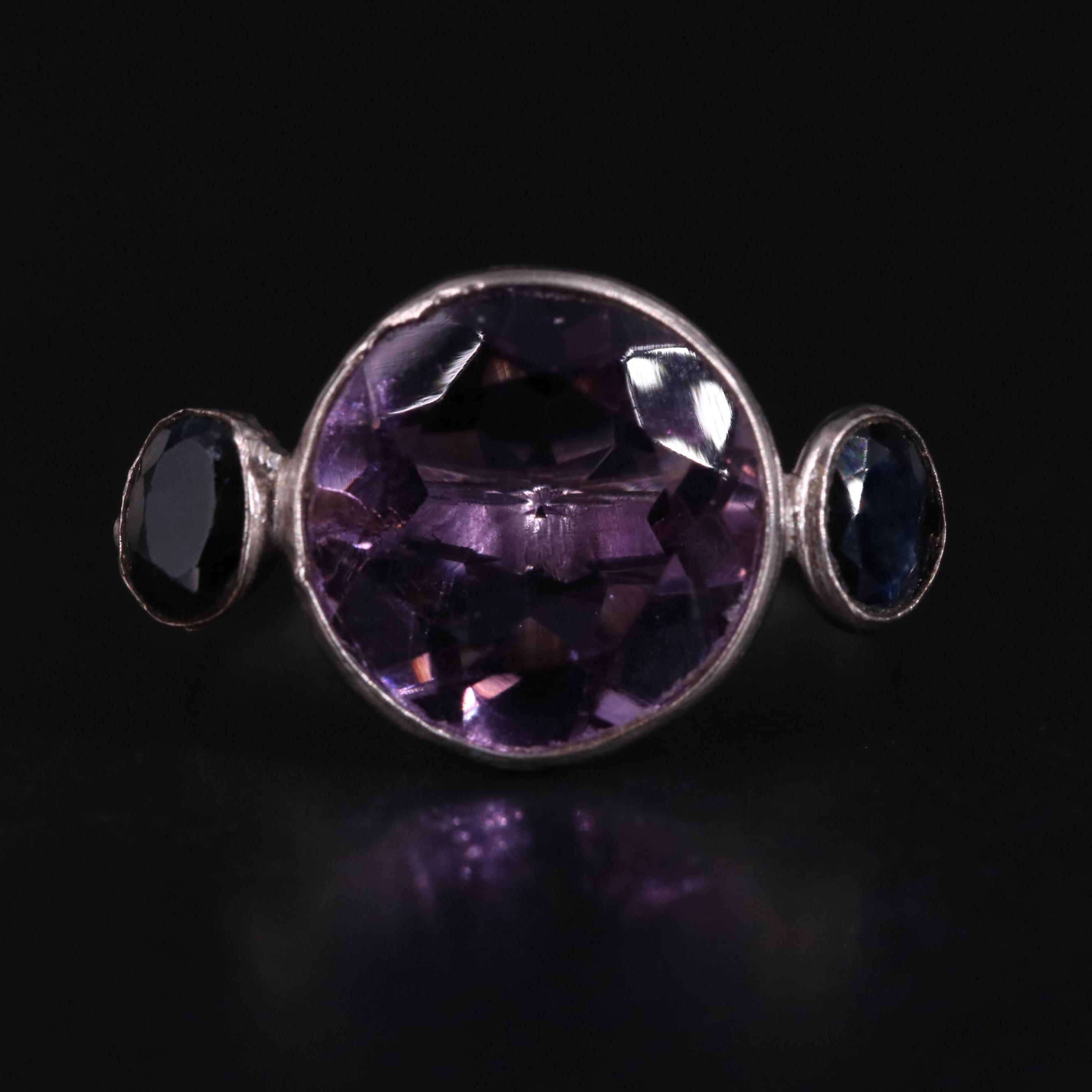 14K Amethyst and Sapphire Ring