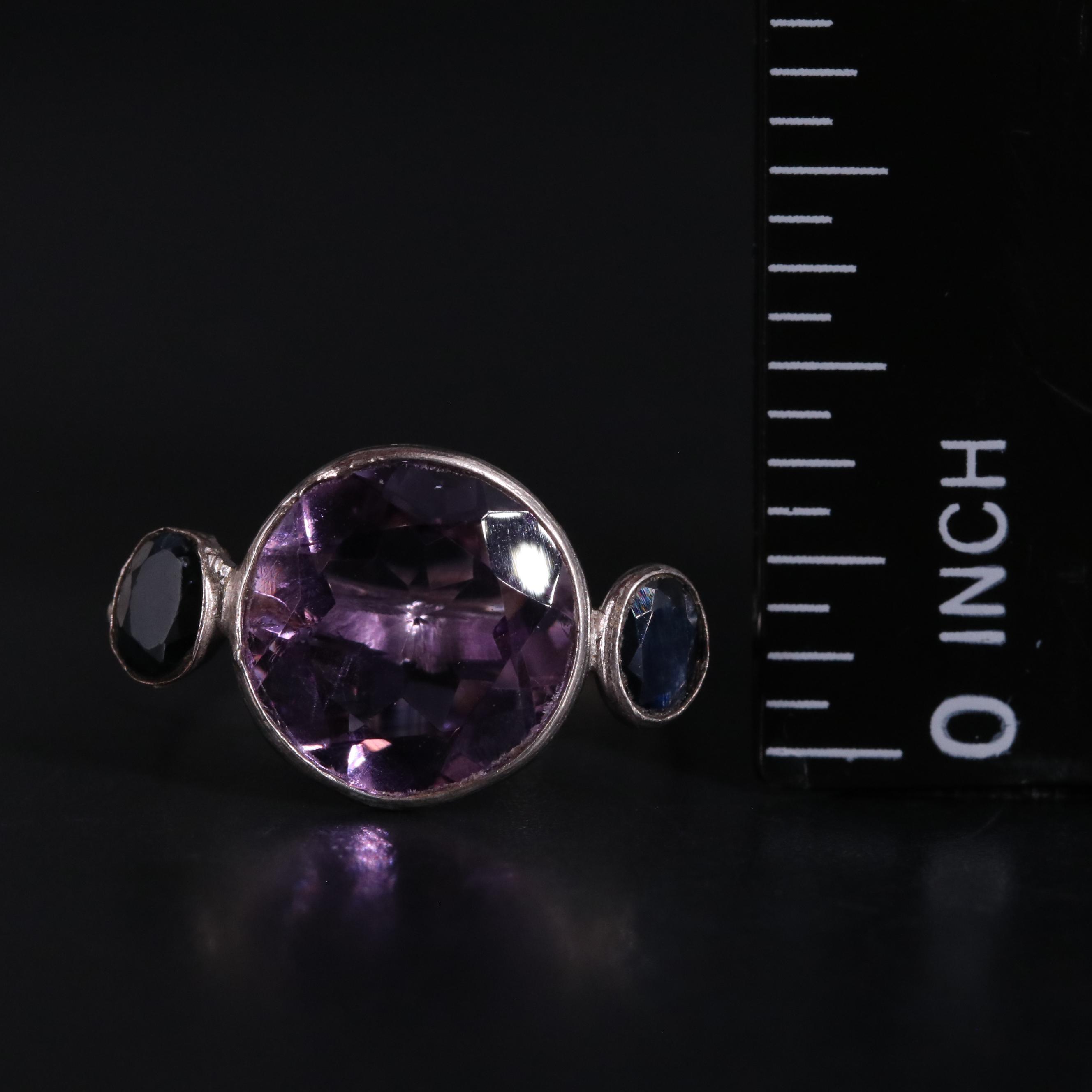 14K Amethyst and Sapphire Ring