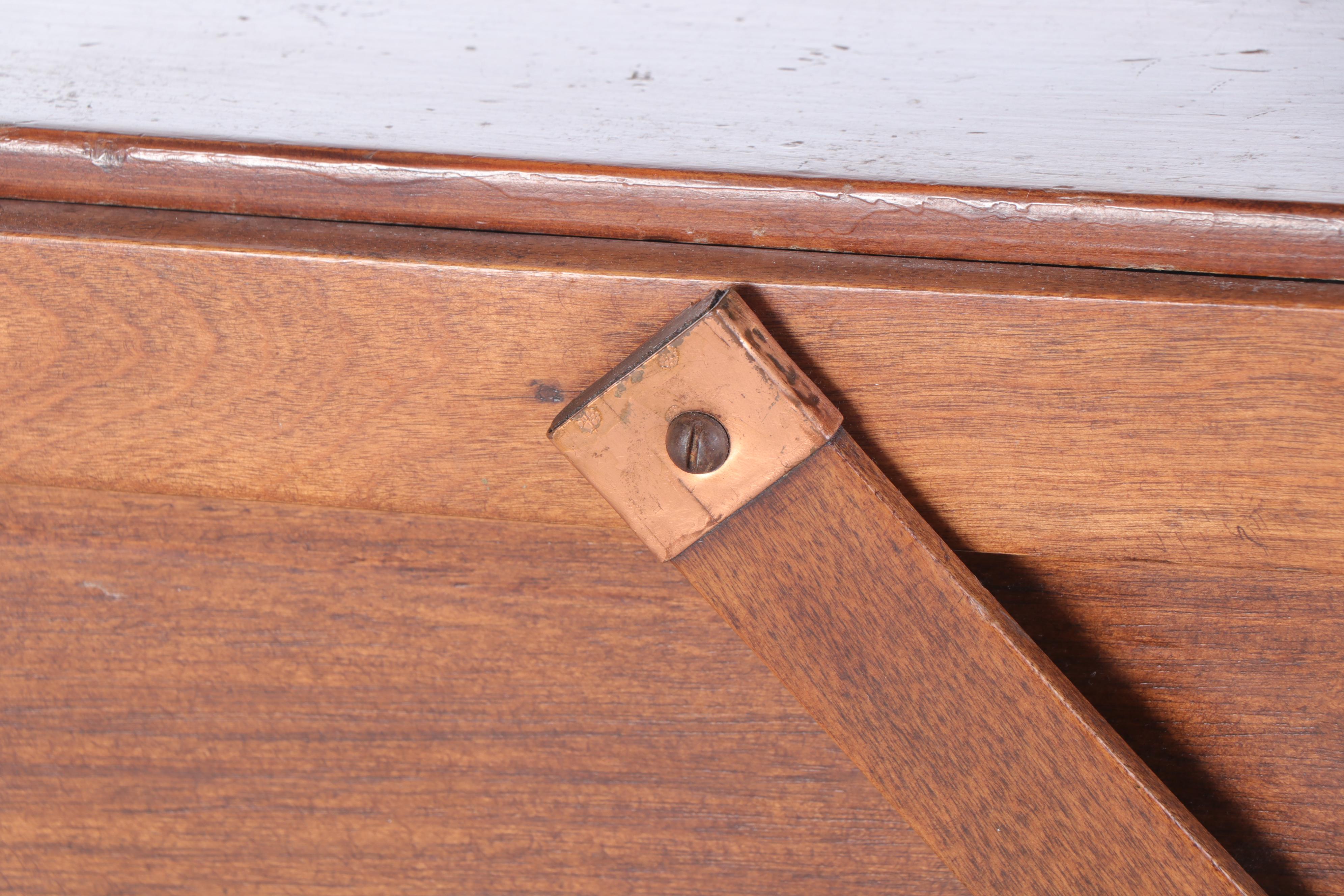 Galvanized Metal Lined Wood and Leather Portable Ice Box, Early/Mid-20th C