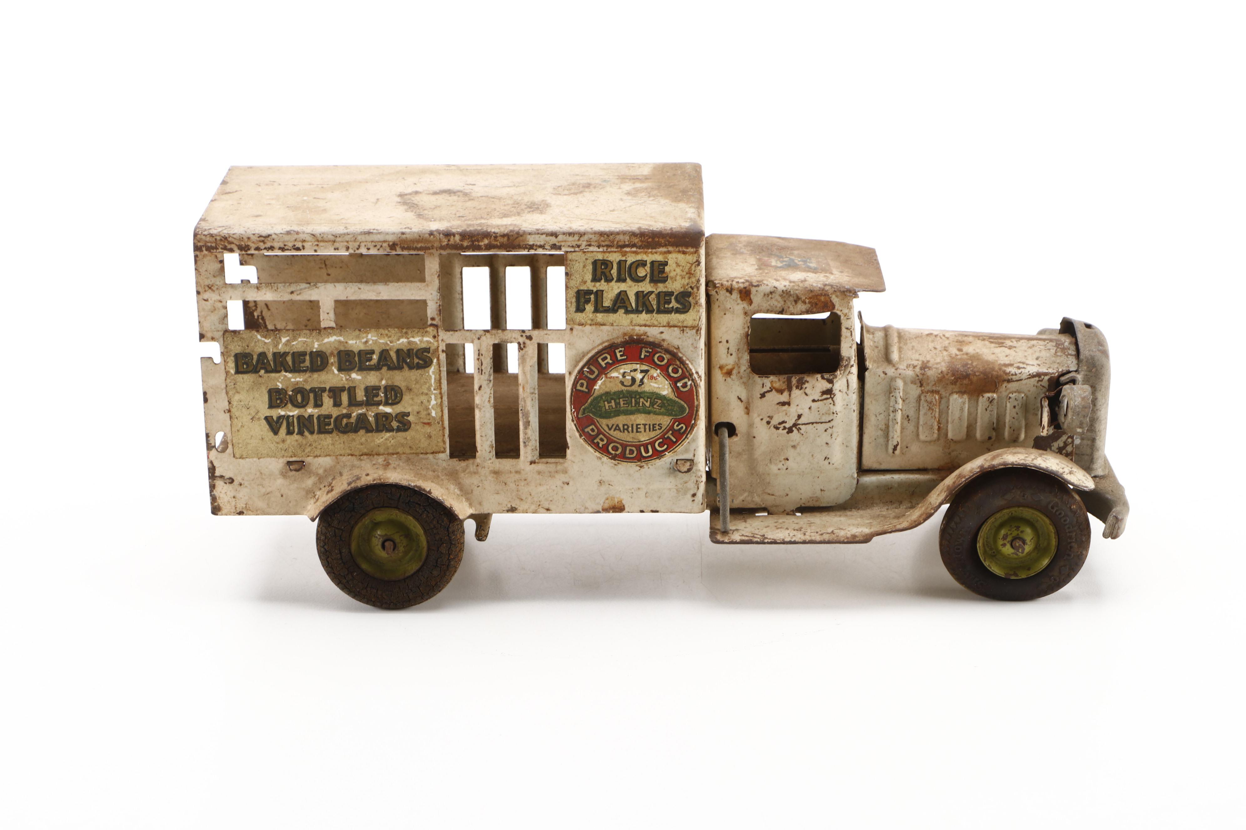 Metalcraft "Heinz Food" Pressed Steel Toy Delivery Truck, Early to Mid-20th C.
