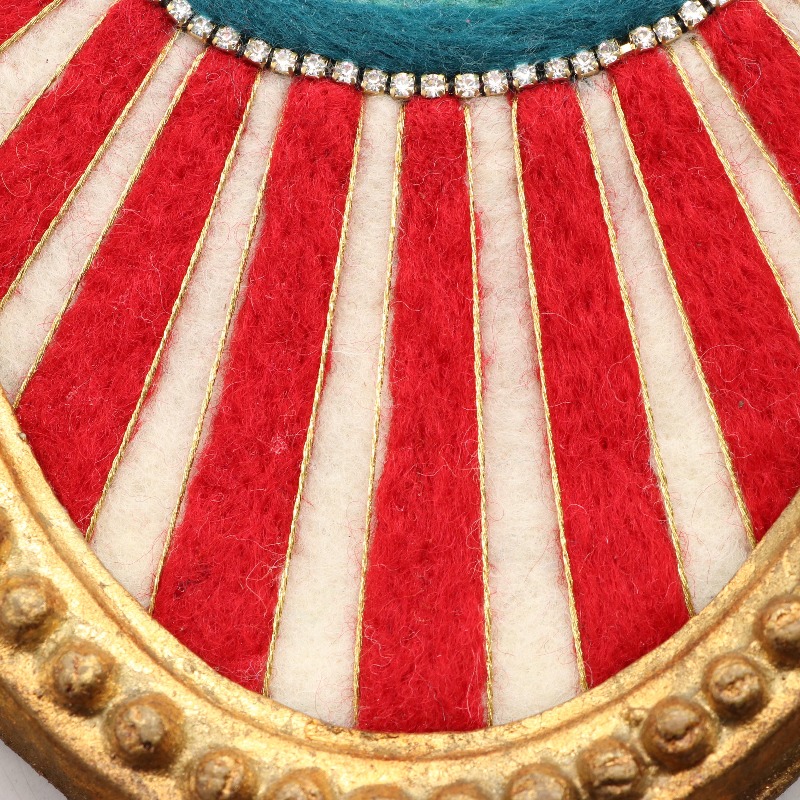 Sarah Miller Fiber Art Wall Hanging of Mystic Eye