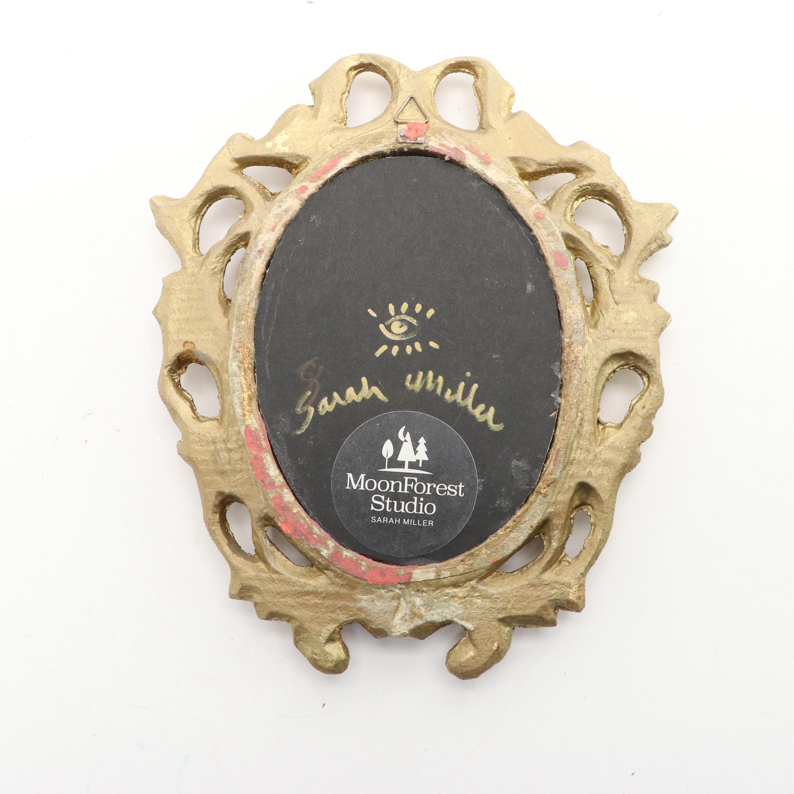 Sarah Miller Fiber Art Wall Hanging of Mystic Eye