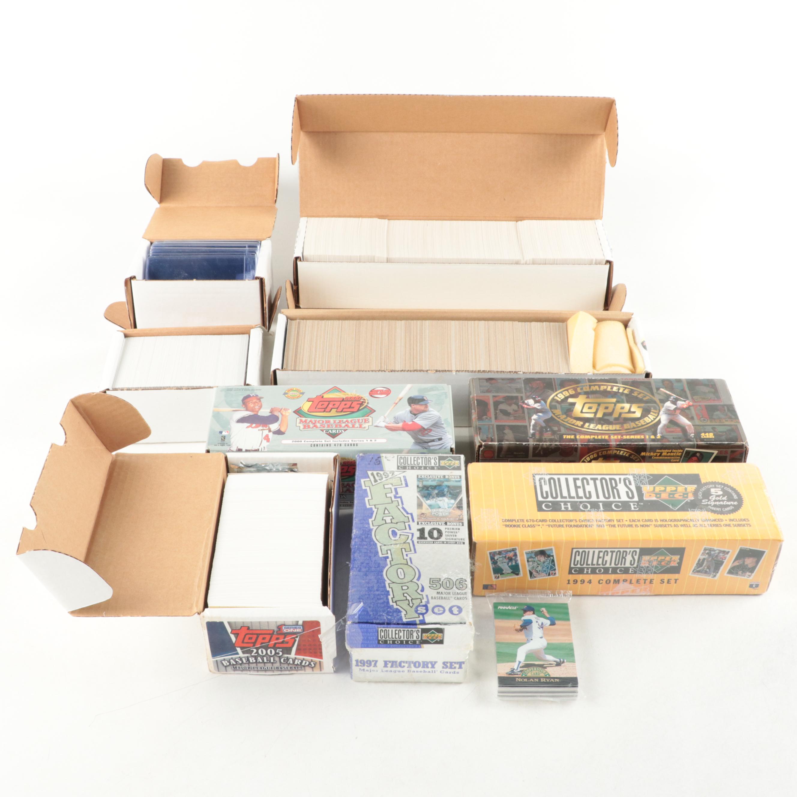 Topps, Upper Deck, Other Sealed, Unsealed Baseball Card Sets, 1990s–2000s