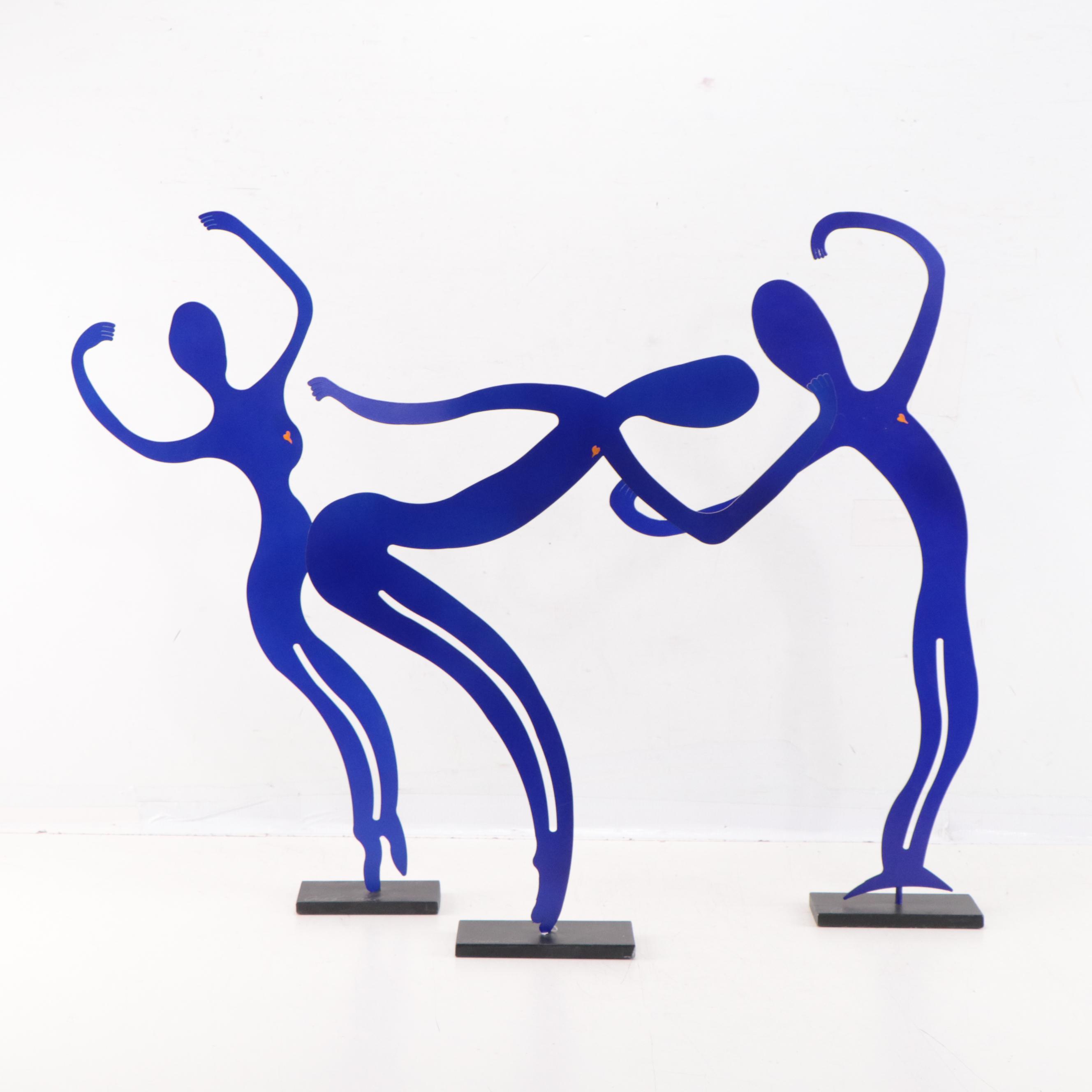 Claudine Buell Metal Sculptures of Dancing Figures