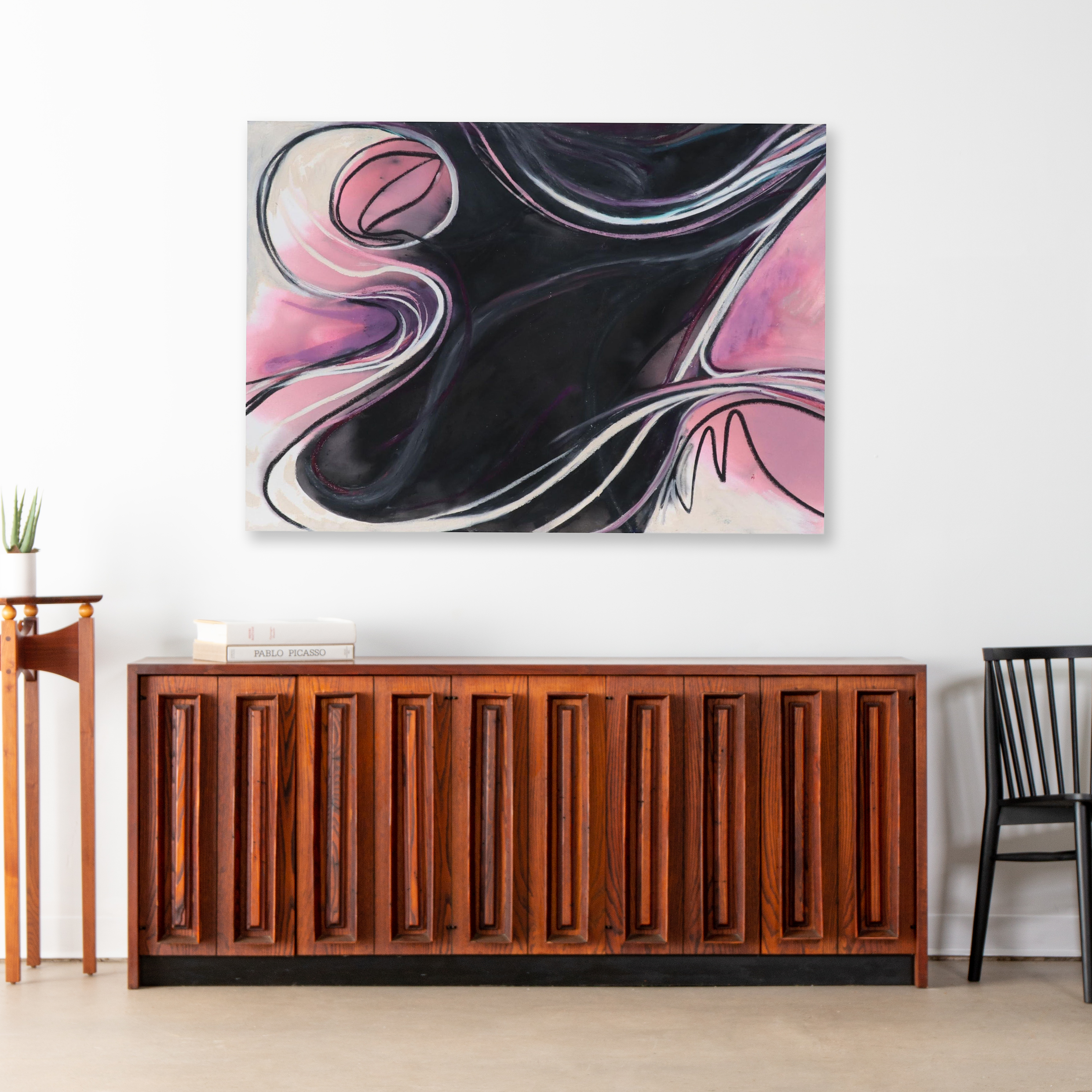 Bernyce Alpert Winick Large-Scale Abstract Mixed Media Painting