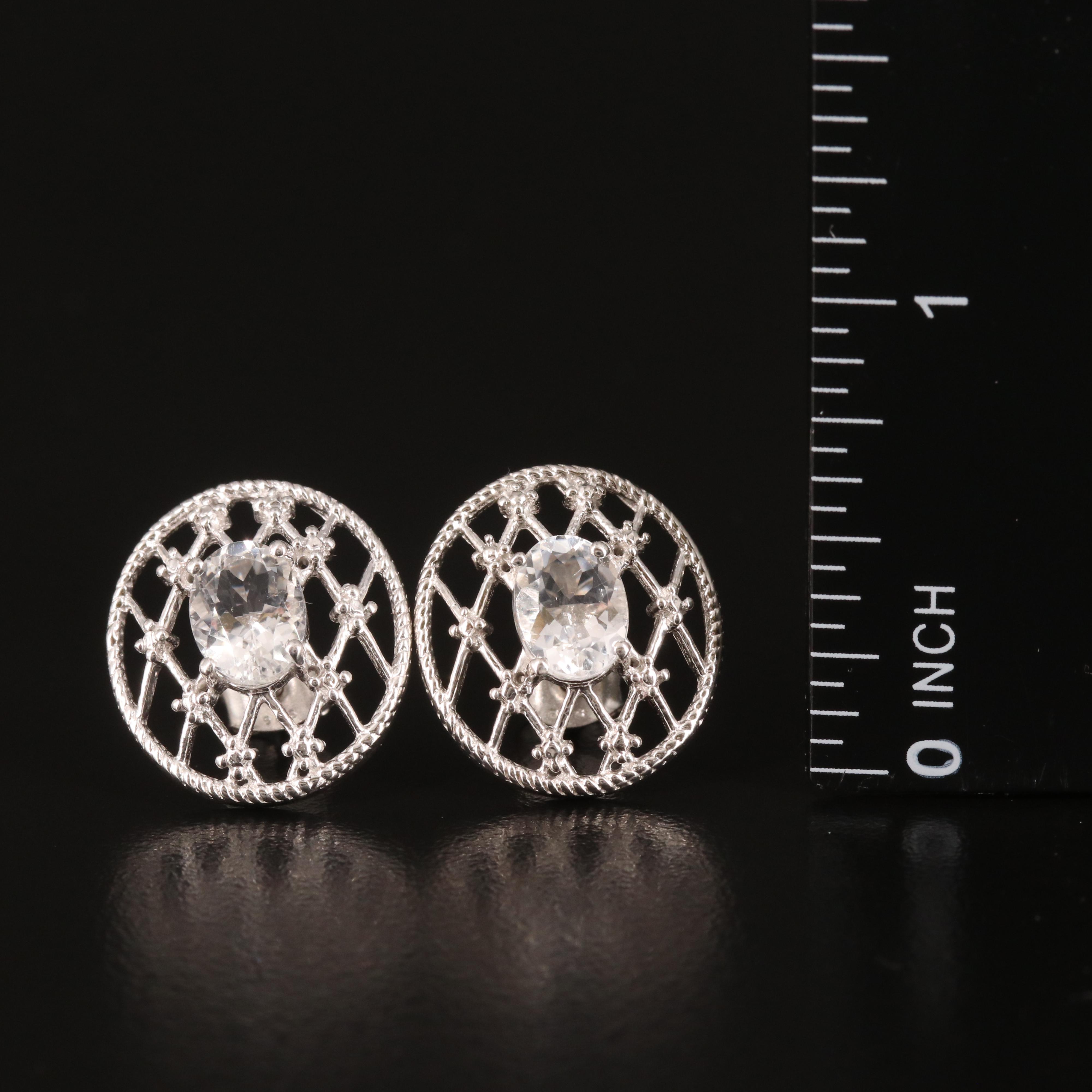 Sterling Petalite Lattice Earrings