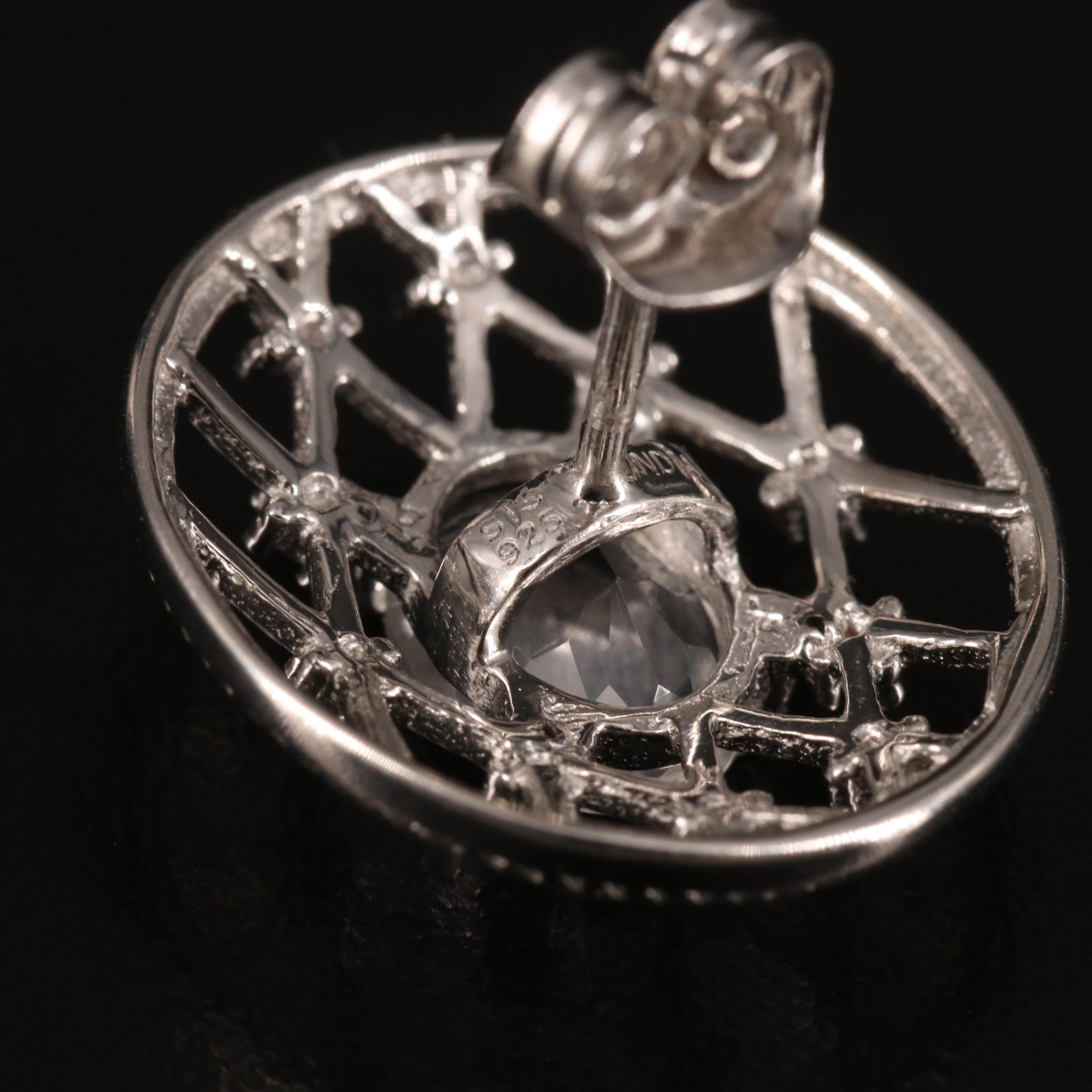 Sterling Petalite Lattice Earrings