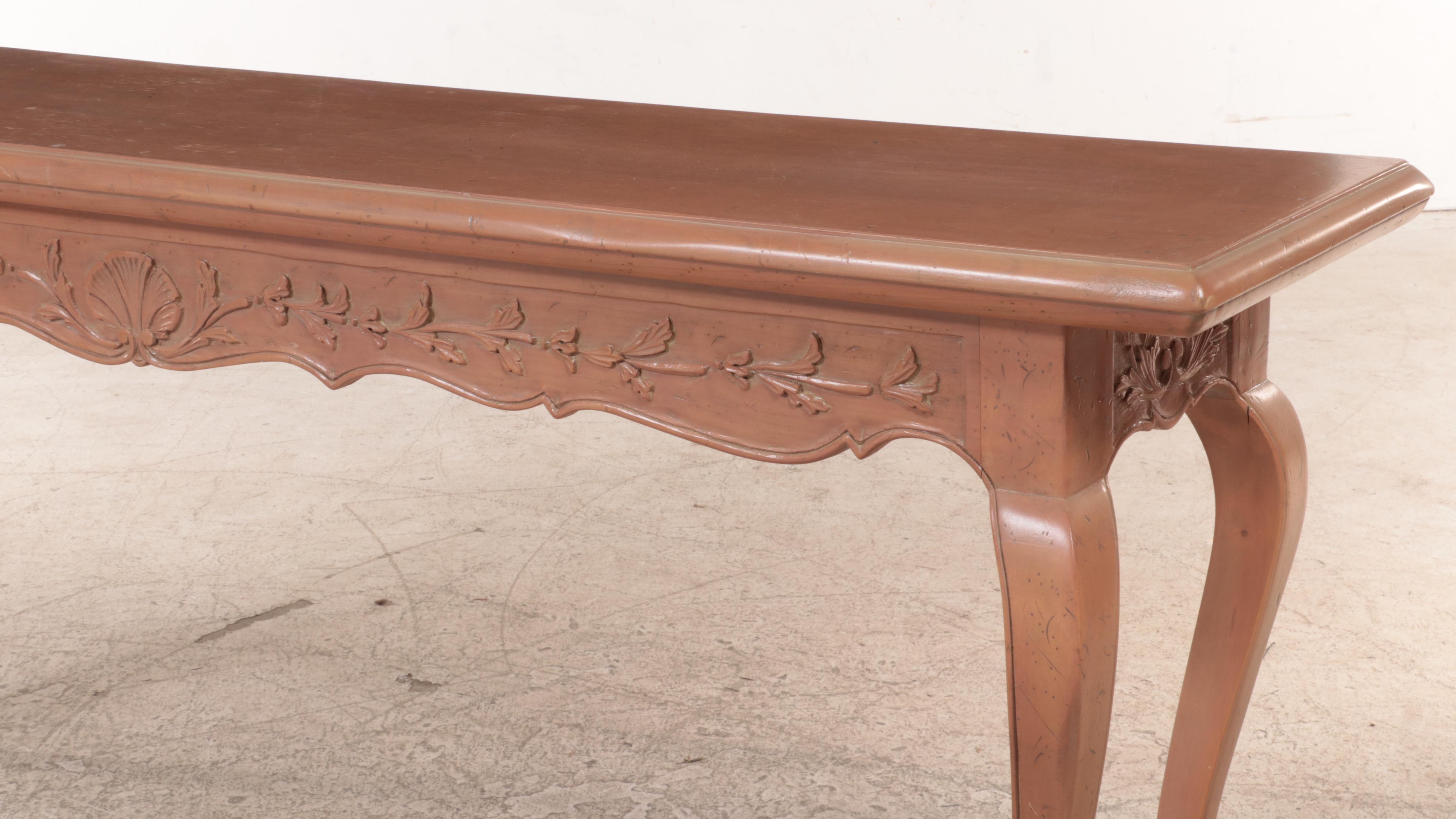 Italian Louis XV Style Hardwood Console Table, Late 20th Century
