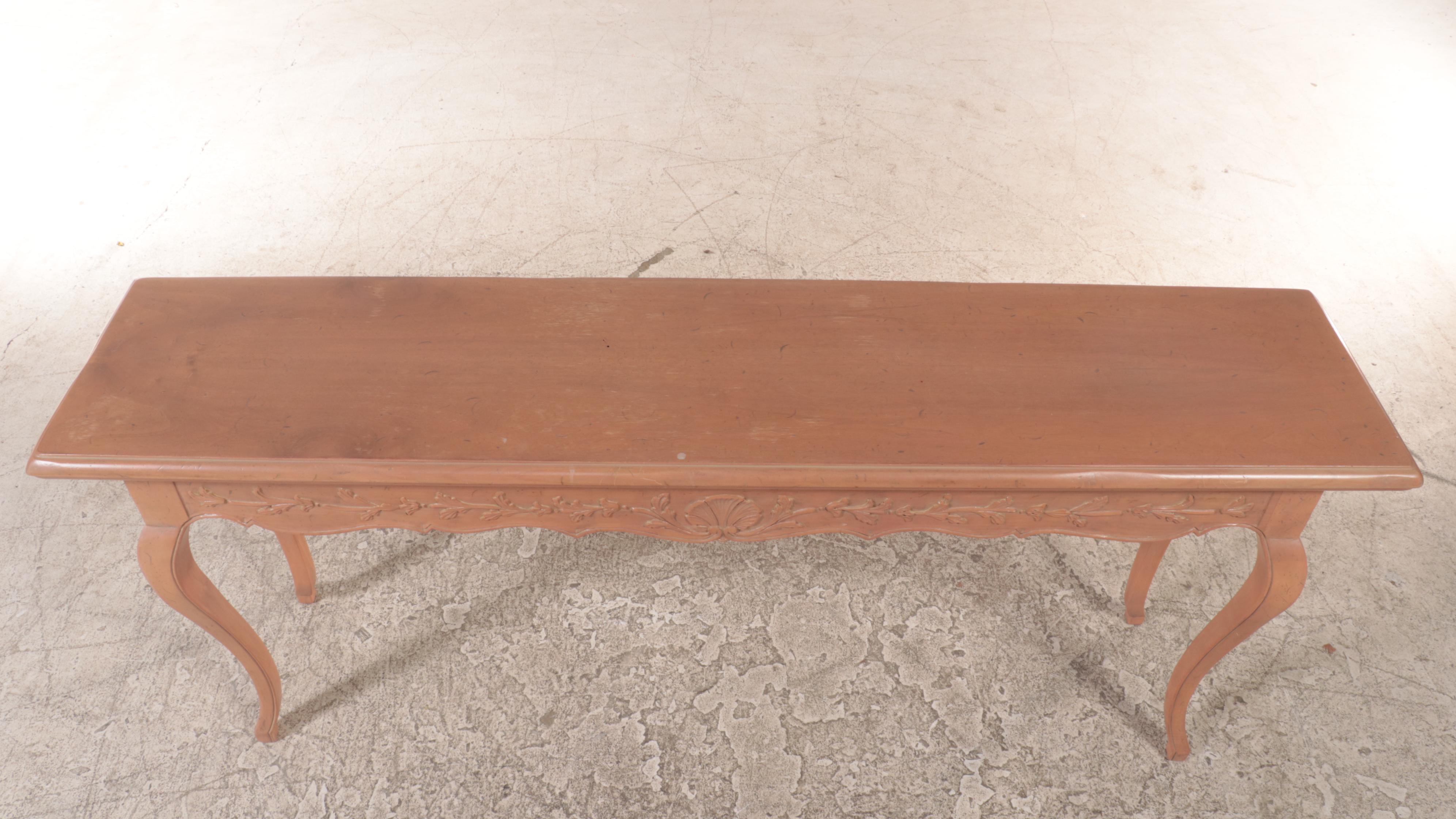 Italian Louis XV Style Hardwood Console Table, Late 20th Century