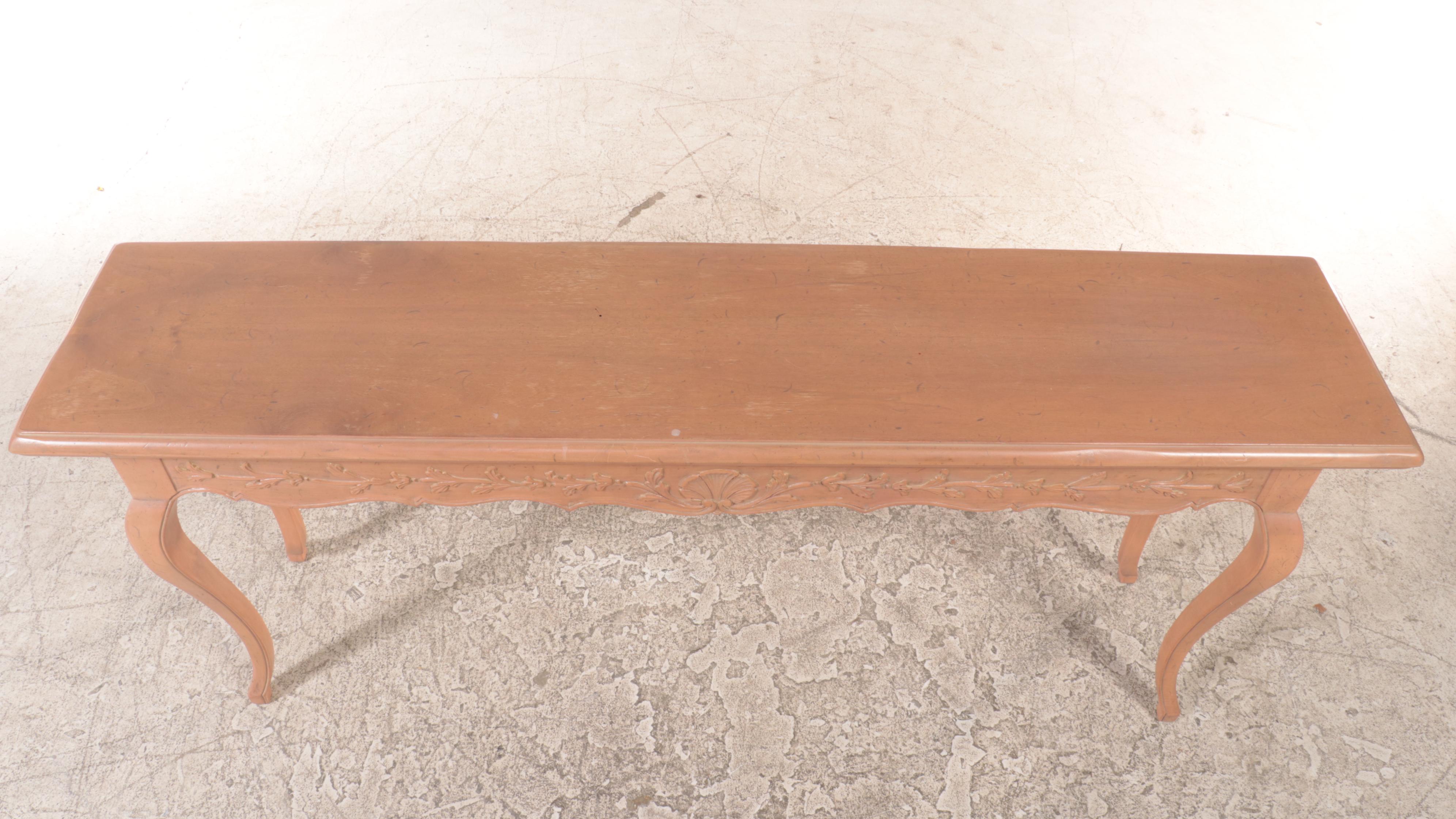 Italian Louis XV Style Hardwood Console Table, Late 20th Century