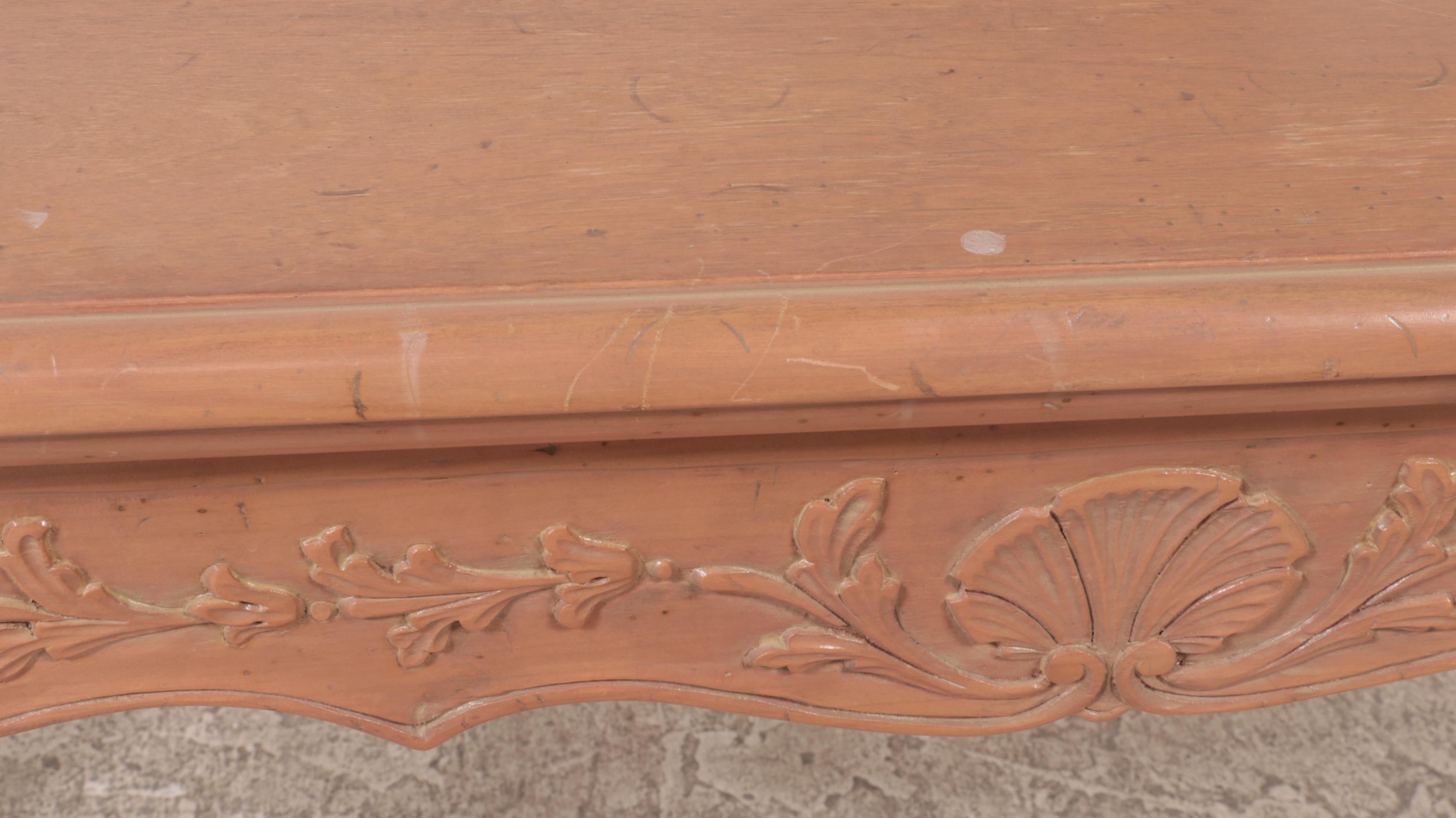 Italian Louis XV Style Hardwood Console Table, Late 20th Century