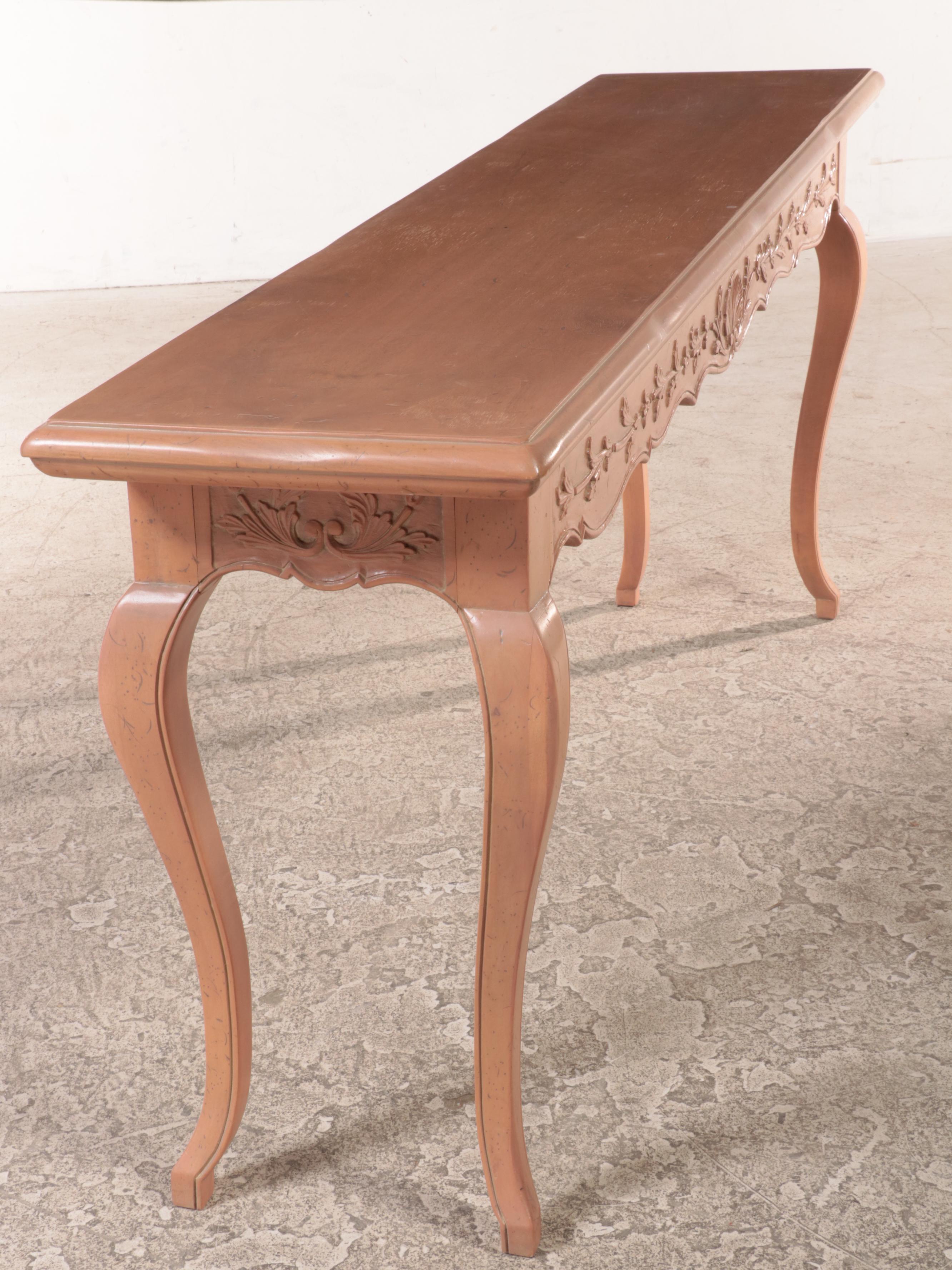 Italian Louis XV Style Hardwood Console Table, Late 20th Century