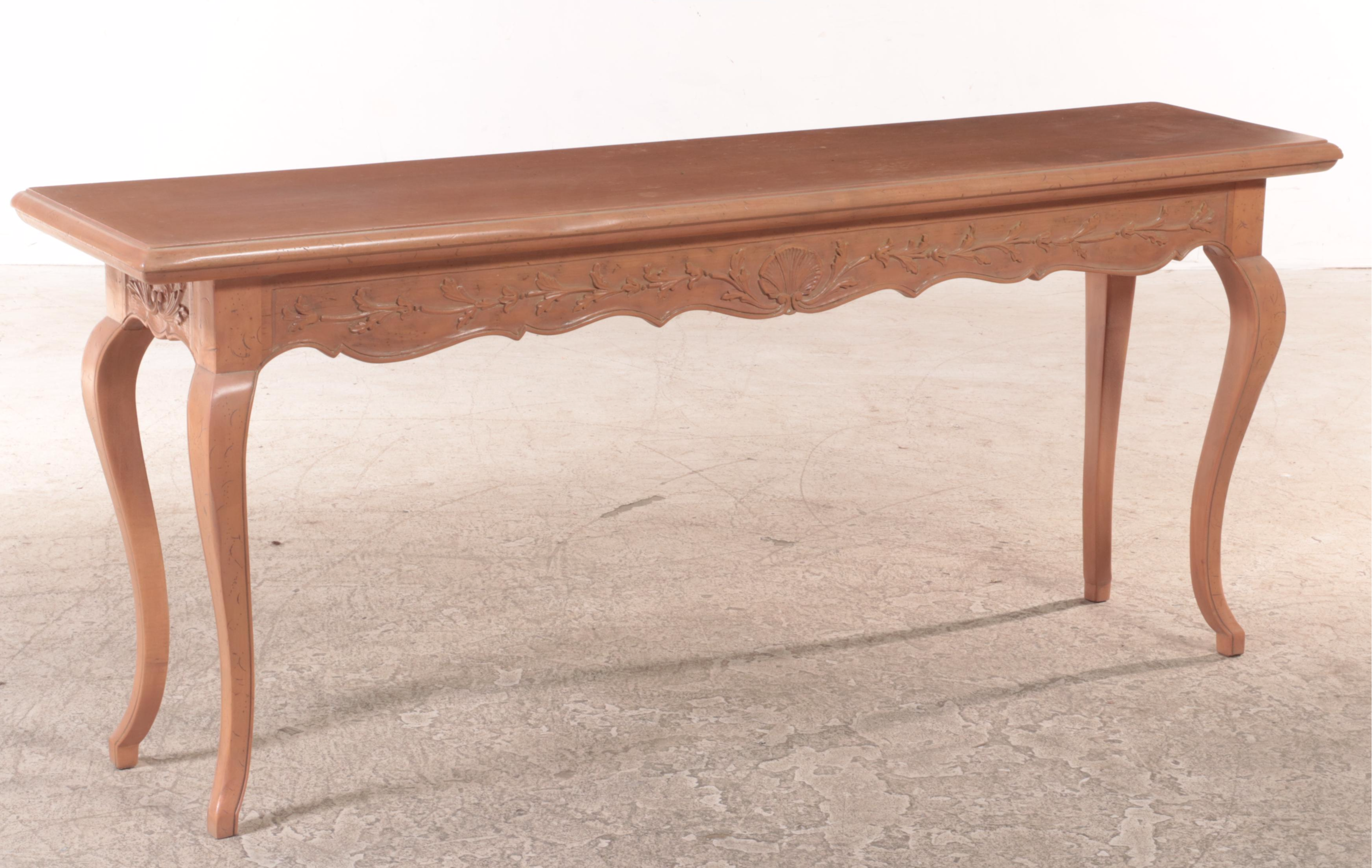Italian Louis XV Style Hardwood Console Table, Late 20th Century