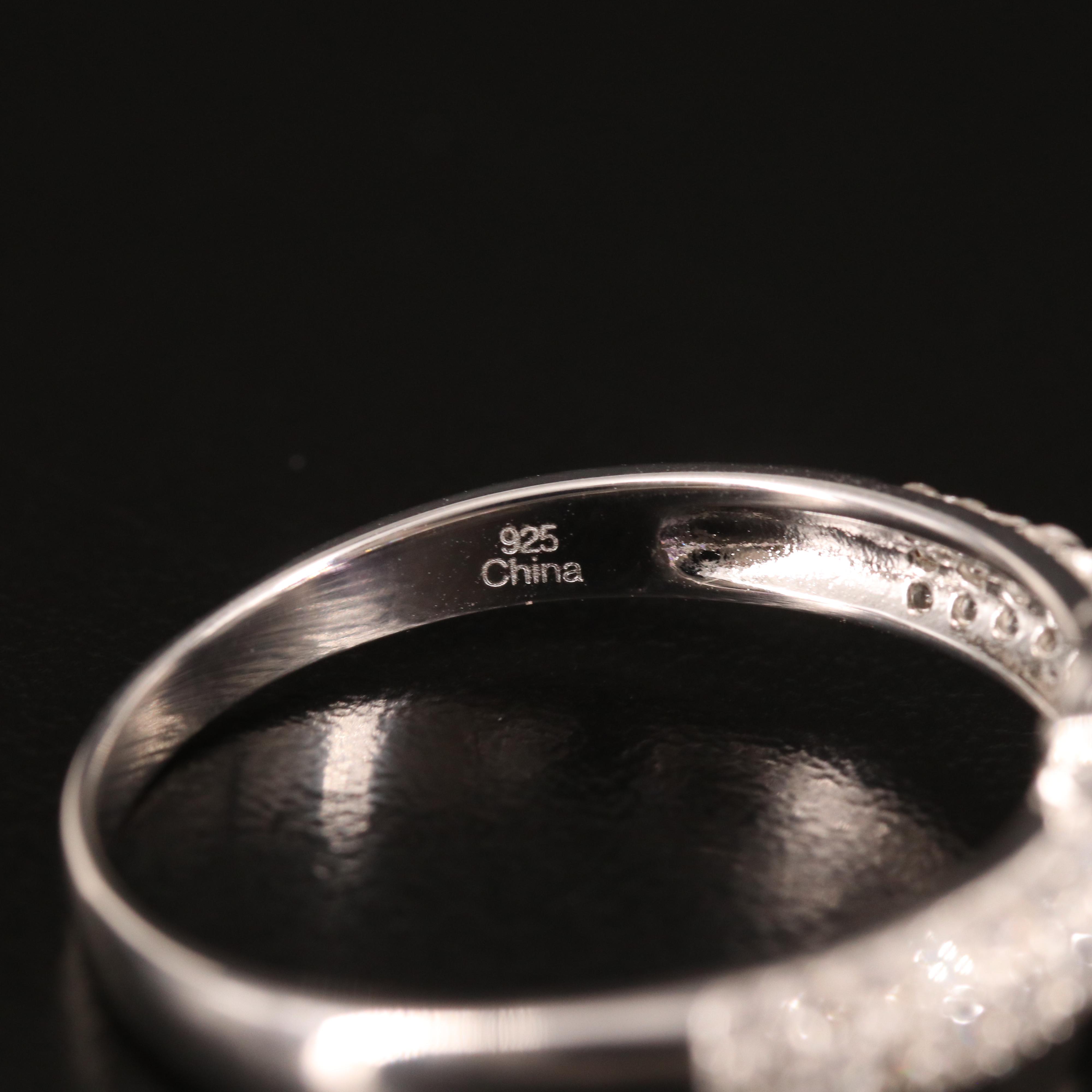 Sterling Color Change Sapphire and Zircon Ring