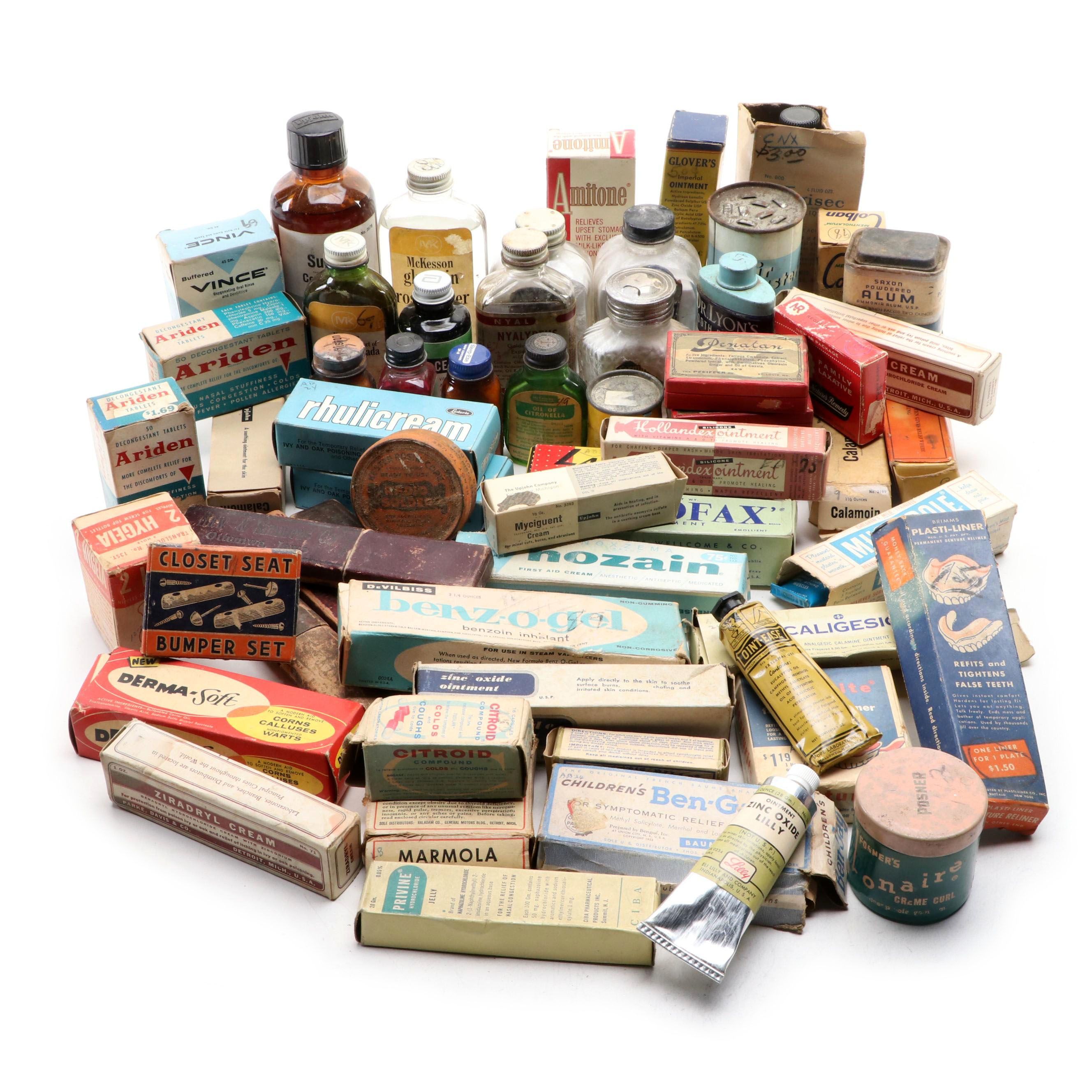 Burroughs Wellcome, Upjohn, McKesson with Other Medical Bottles and More