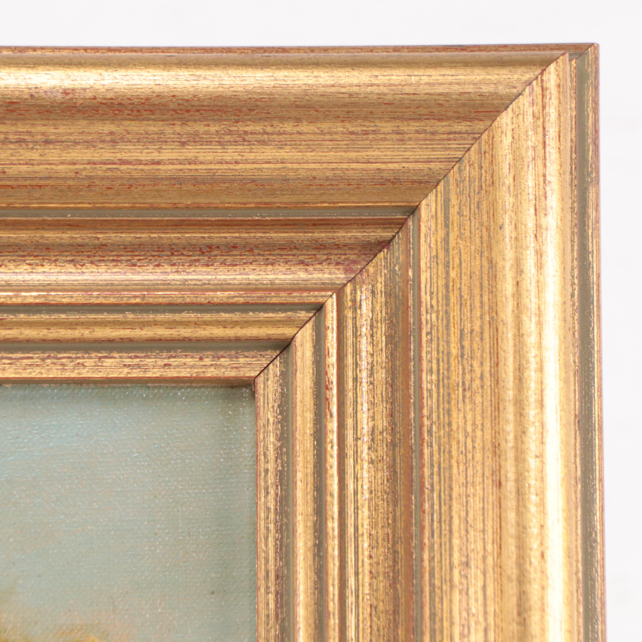 Oil Painting of River Landscape