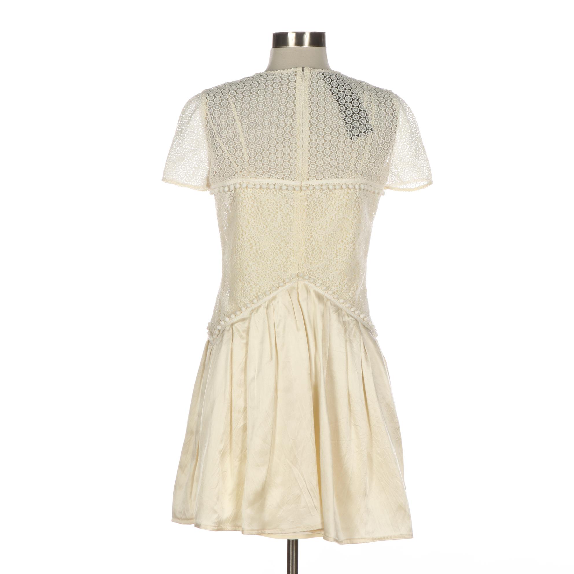 Burberry Prorsum Dress in Lace and Satin