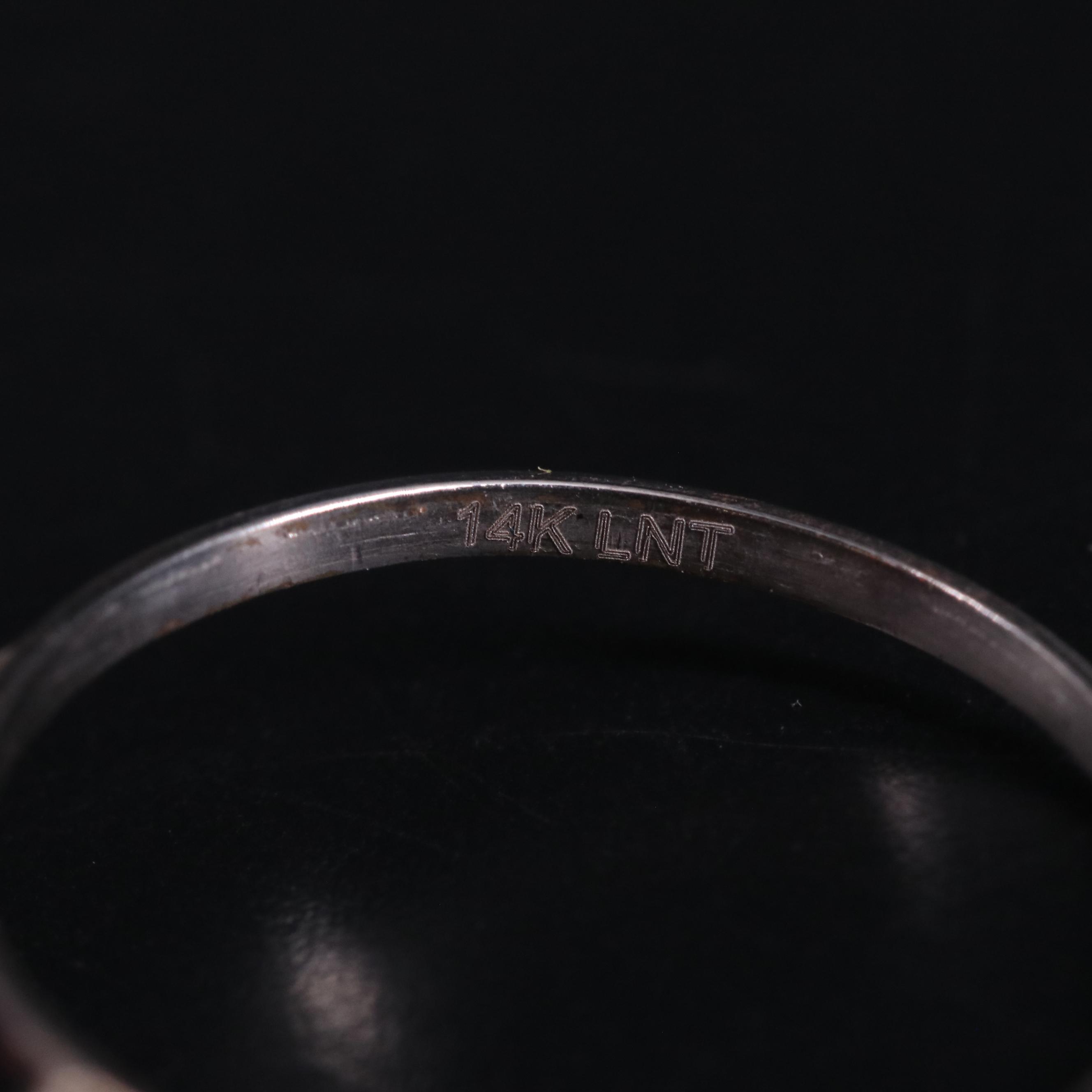 14K Garnet and Moissanite Ring