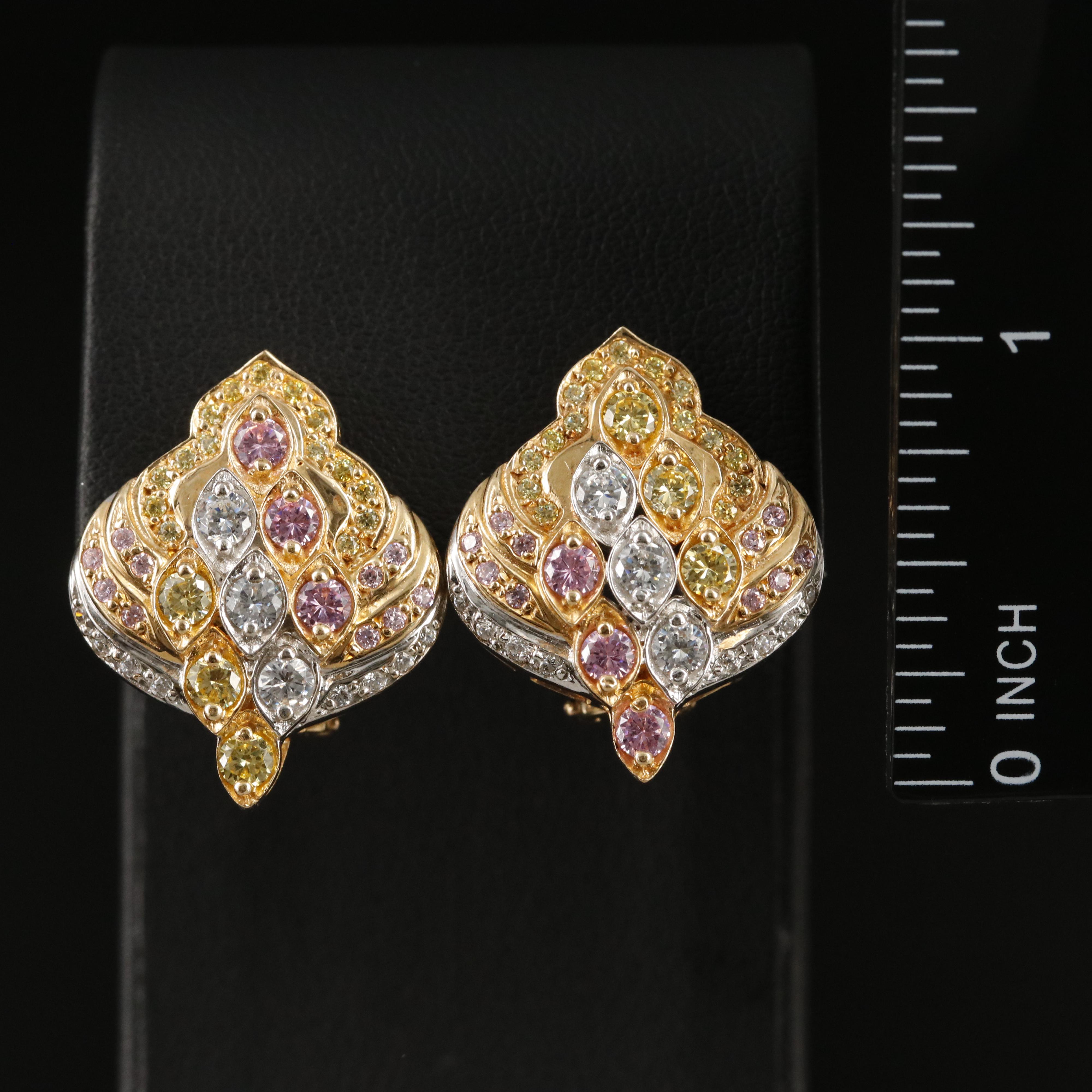 14K Cubic Zirconia Earrings