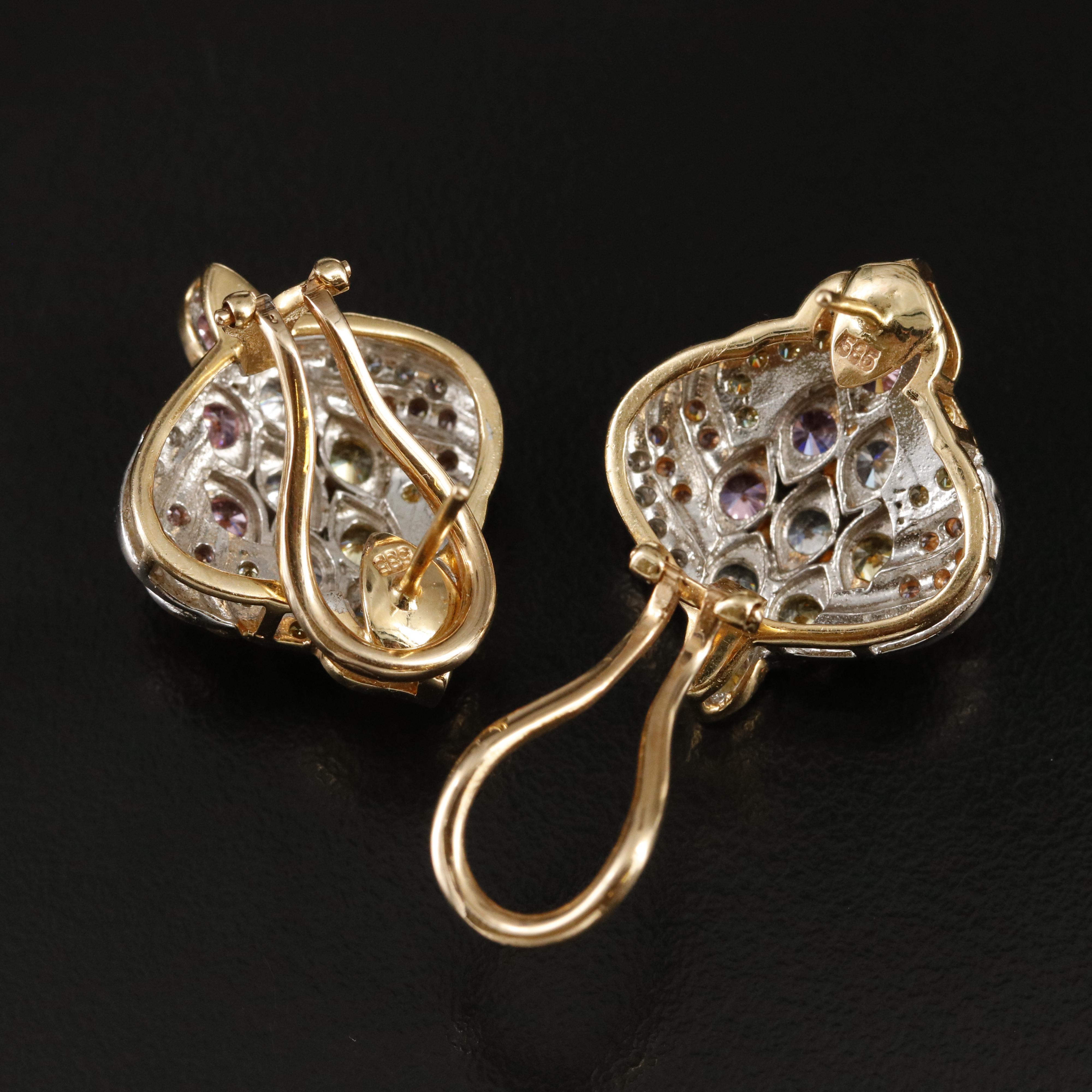 14K Cubic Zirconia Earrings