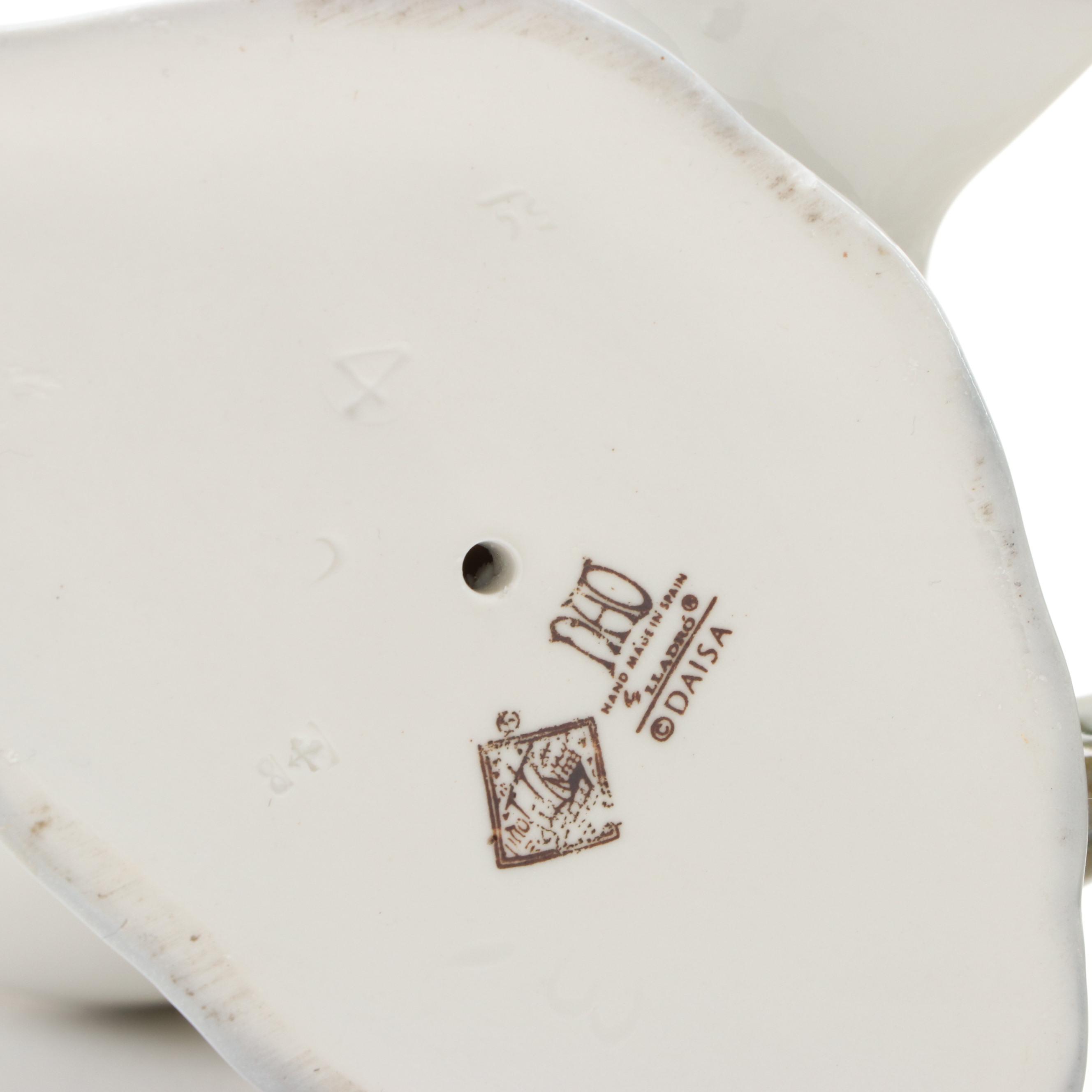 Lladró "Turtle Dove" and Nao by Lladró "Goose" Porcelain Figurines