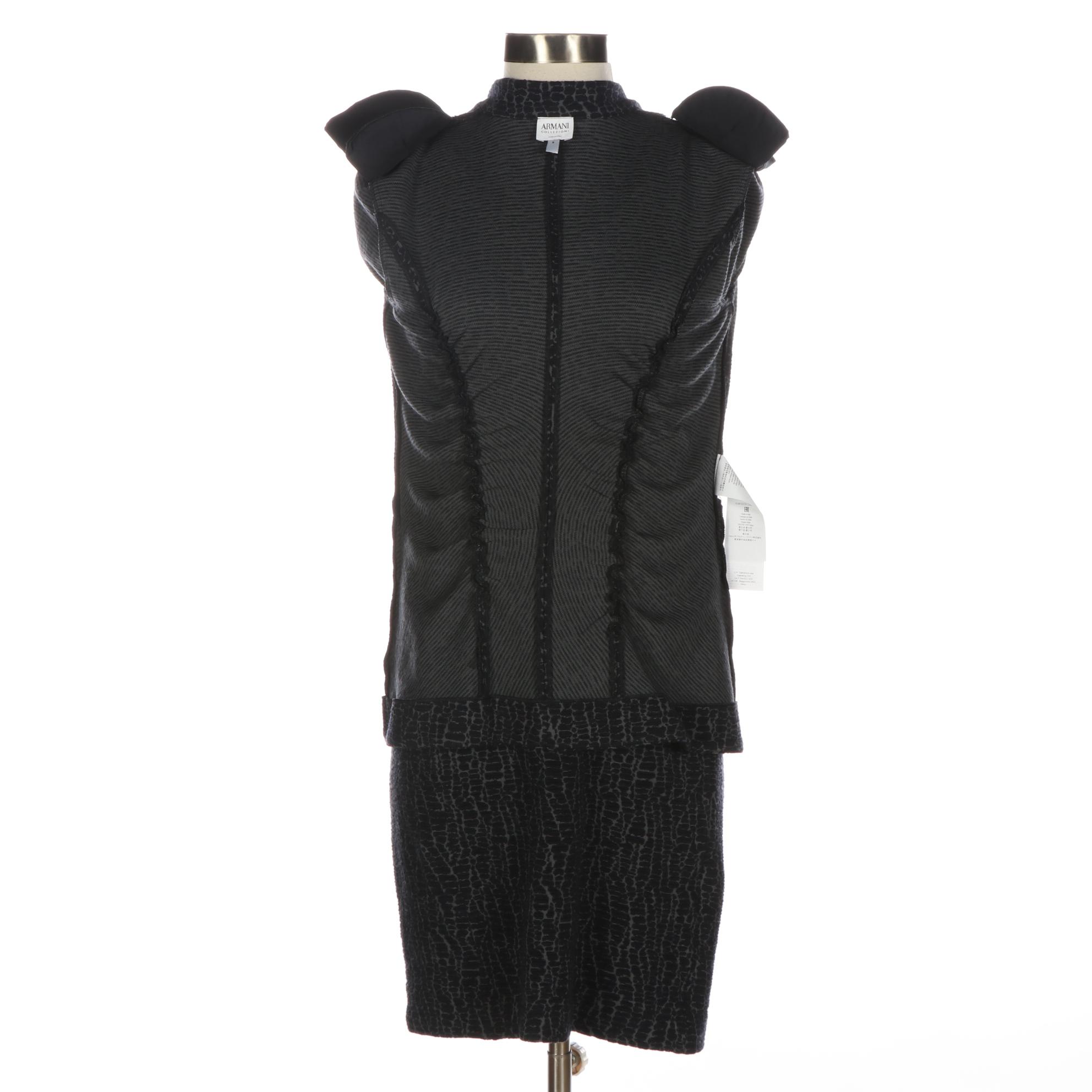 Armani Collezioni Dress and Jacket in Textured Knit