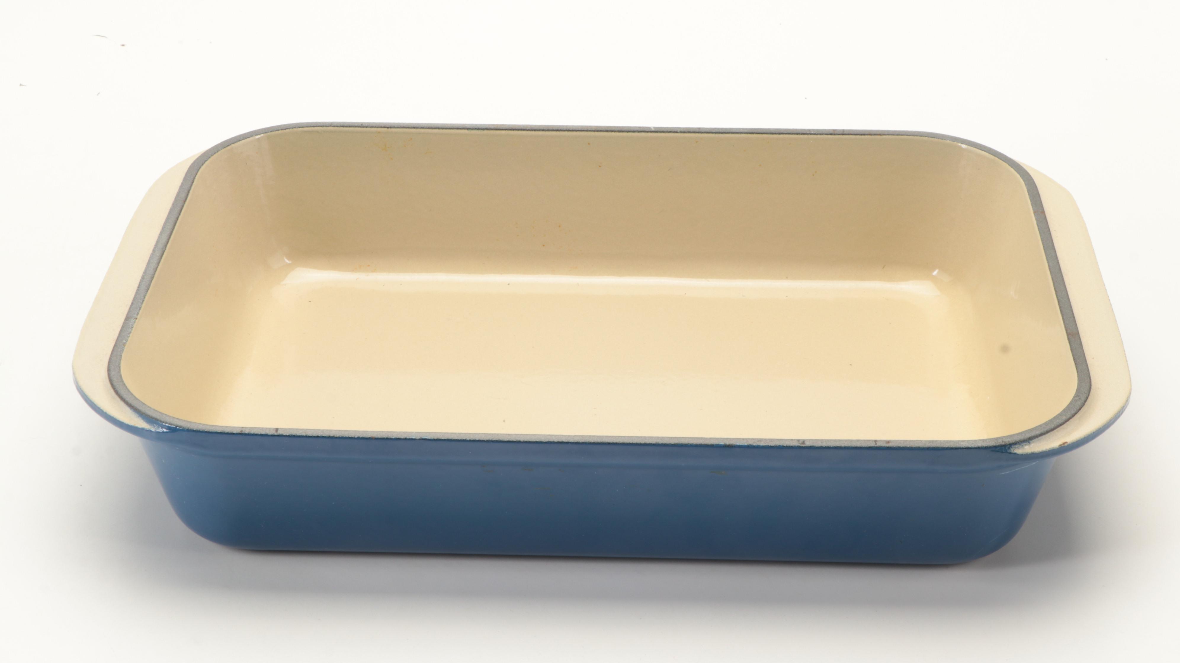 Le Creuset Enameled Cast Iron Baking Dishes, Trivet, and Stoneware Platter