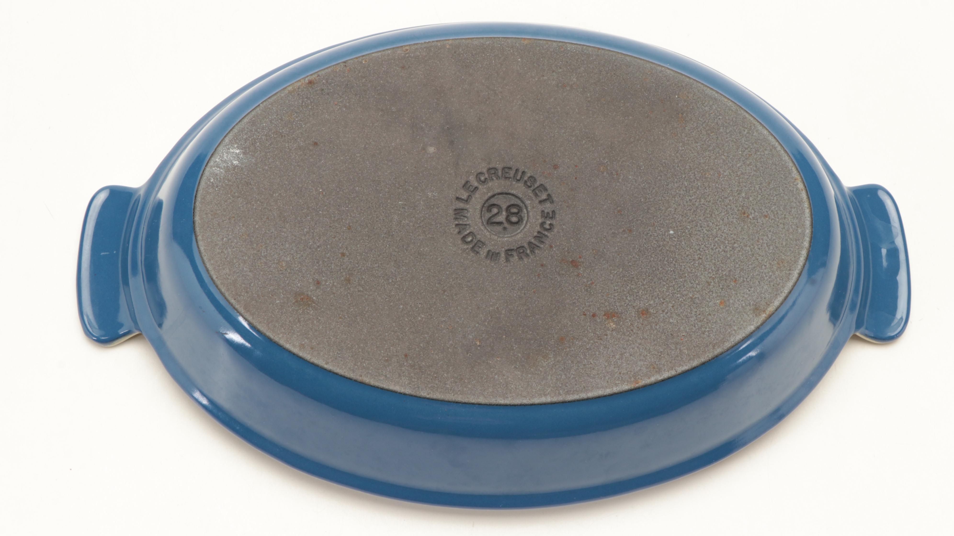 Le Creuset Enameled Cast Iron Baking Dishes, Trivet, and Stoneware Platter