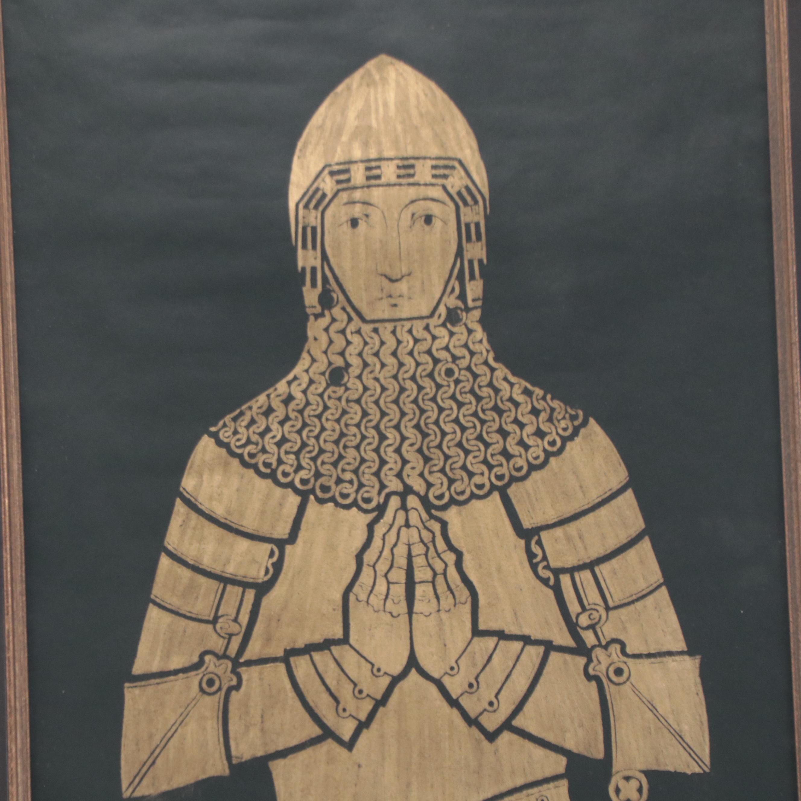 Brass Medieval Tomb Rubbing of General Sir Robert Wilson