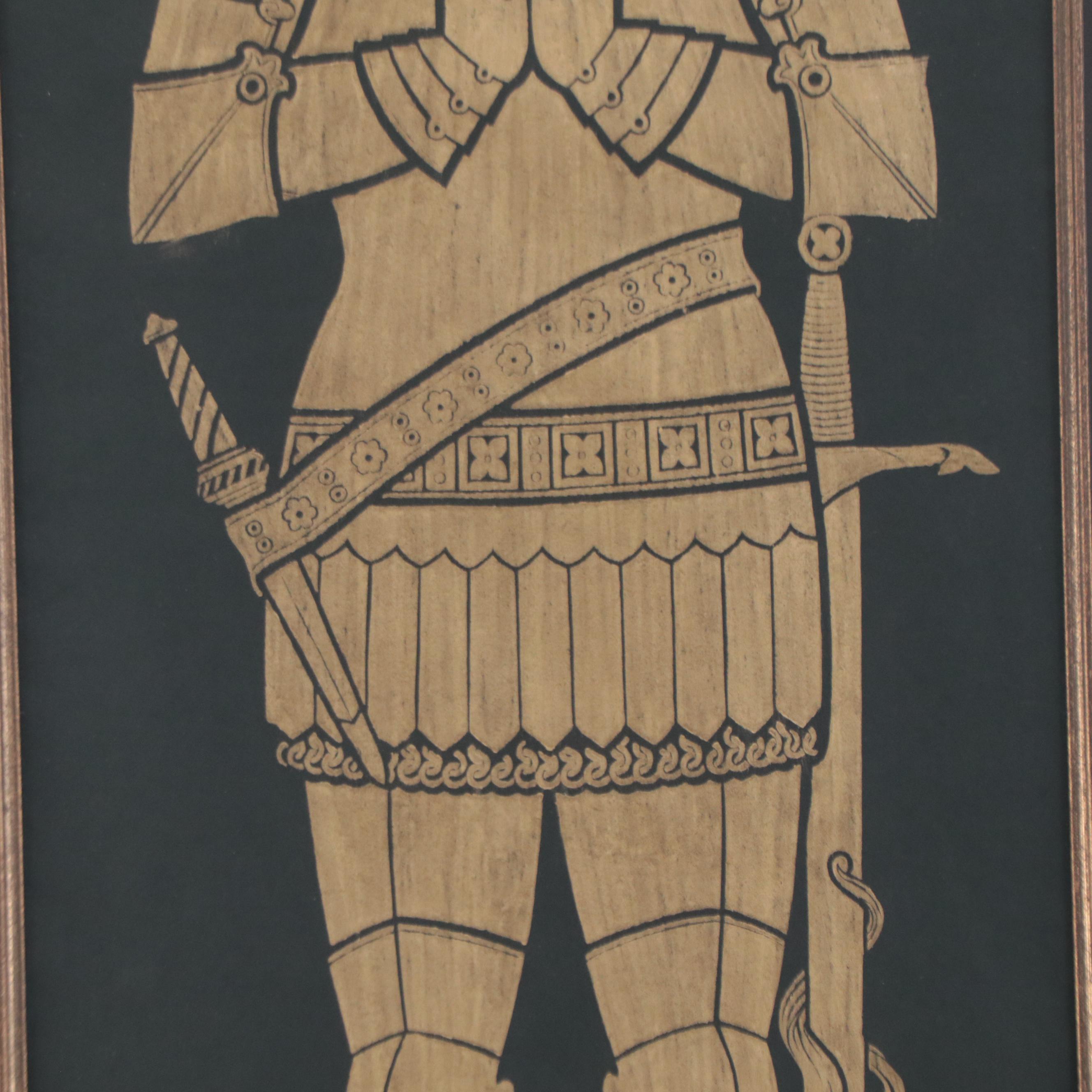 Brass Medieval Tomb Rubbing of General Sir Robert Wilson