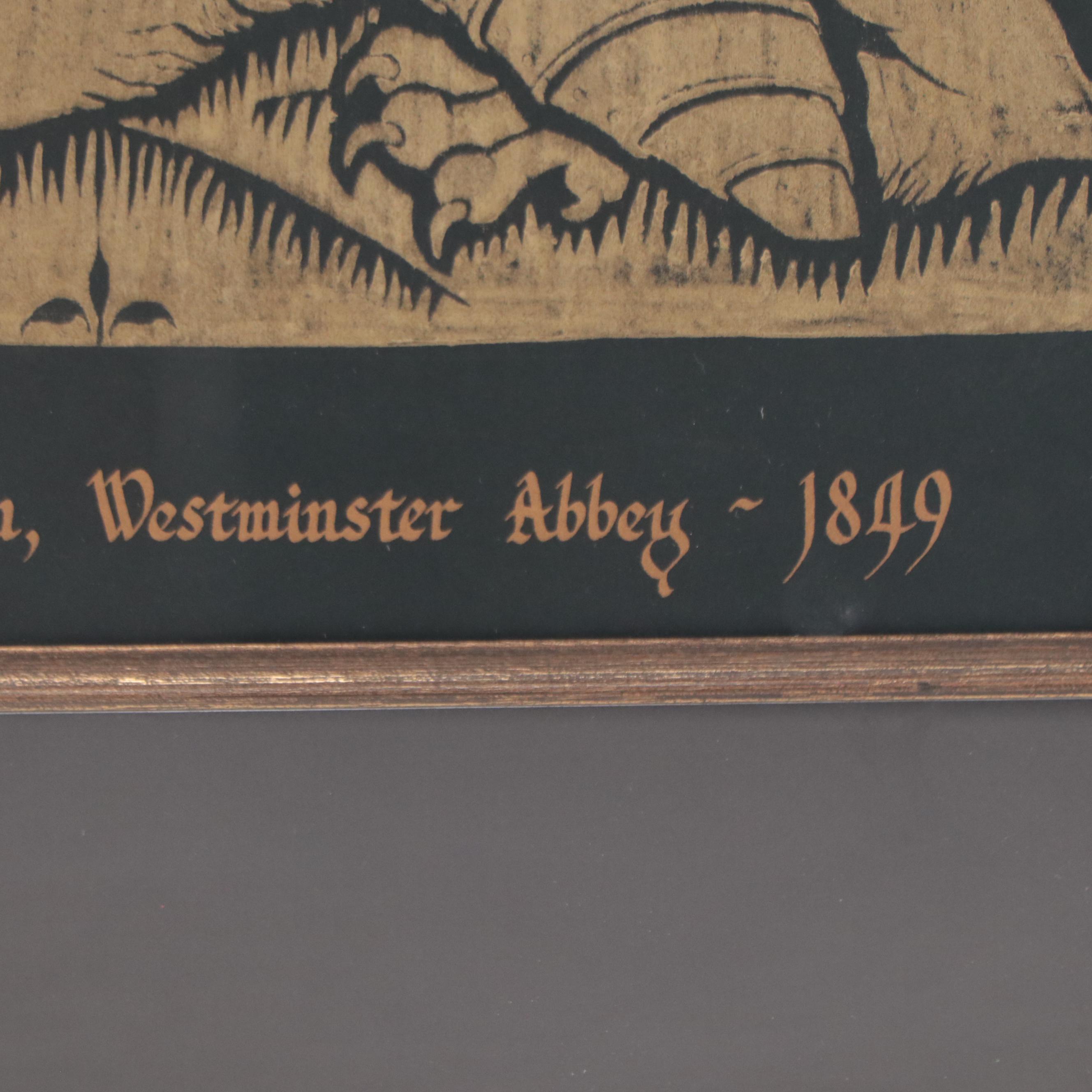 Brass Medieval Tomb Rubbing of General Sir Robert Wilson