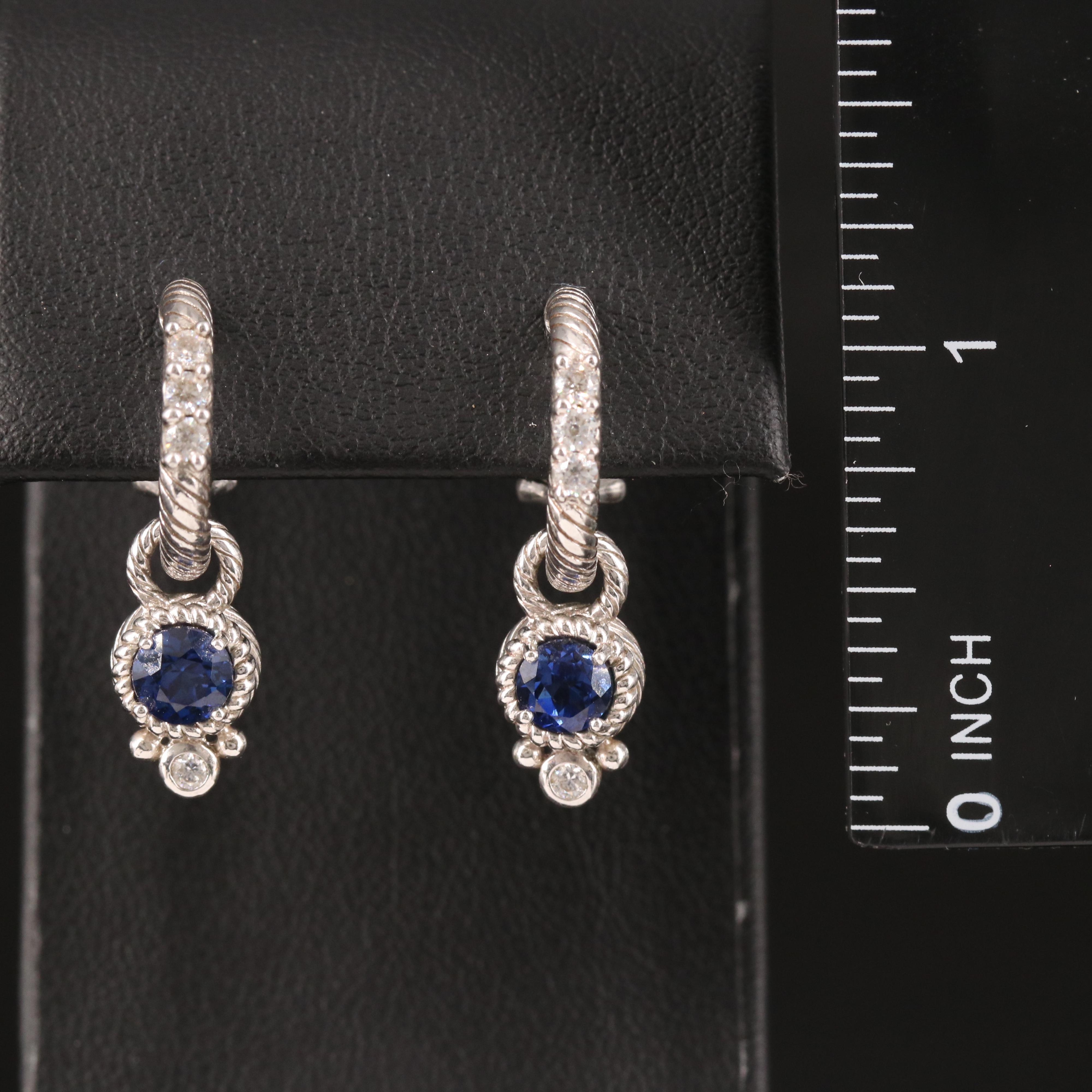Judith Ripka Sterling Earrings with Cubic Zirconia Enhancers