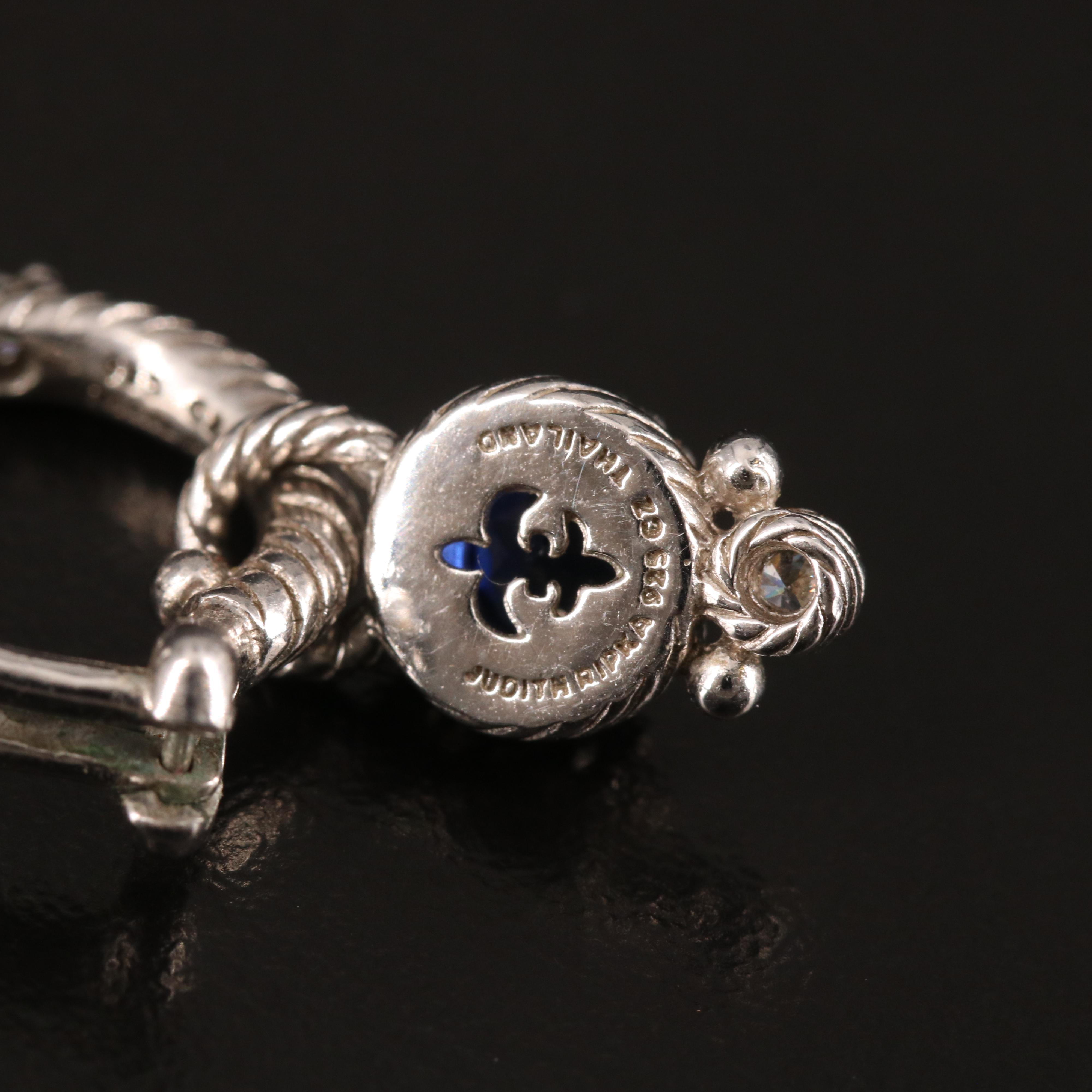 Judith Ripka Sterling Earrings with Cubic Zirconia Enhancers