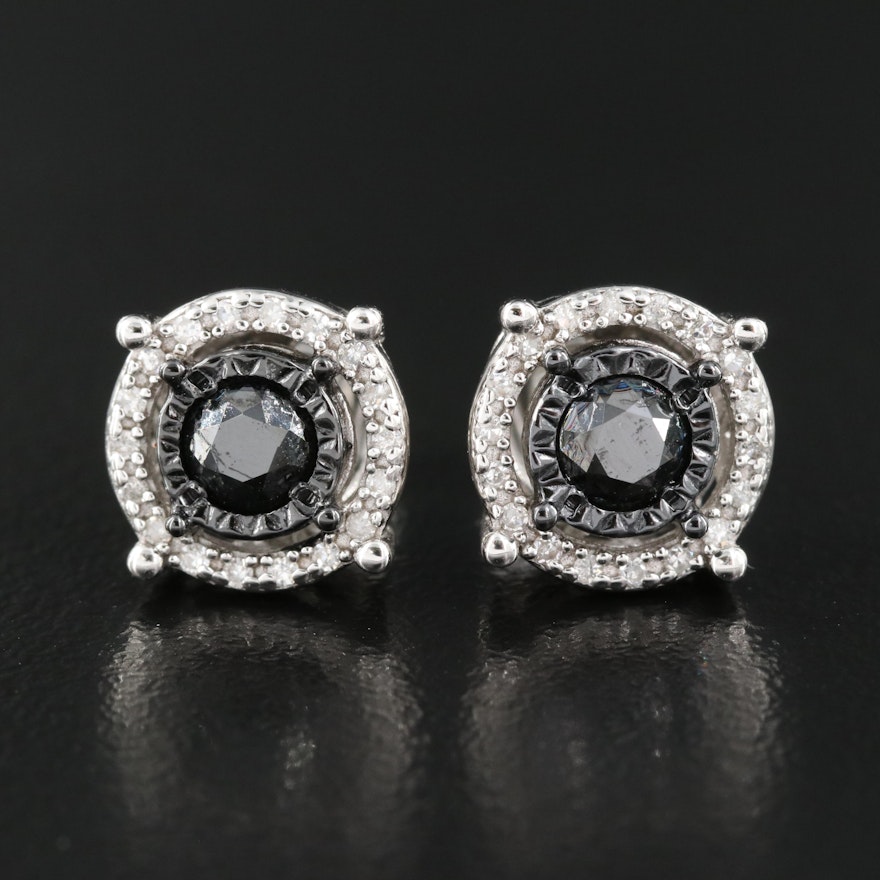 Sterling 0.74 CTW Diamond Earrings