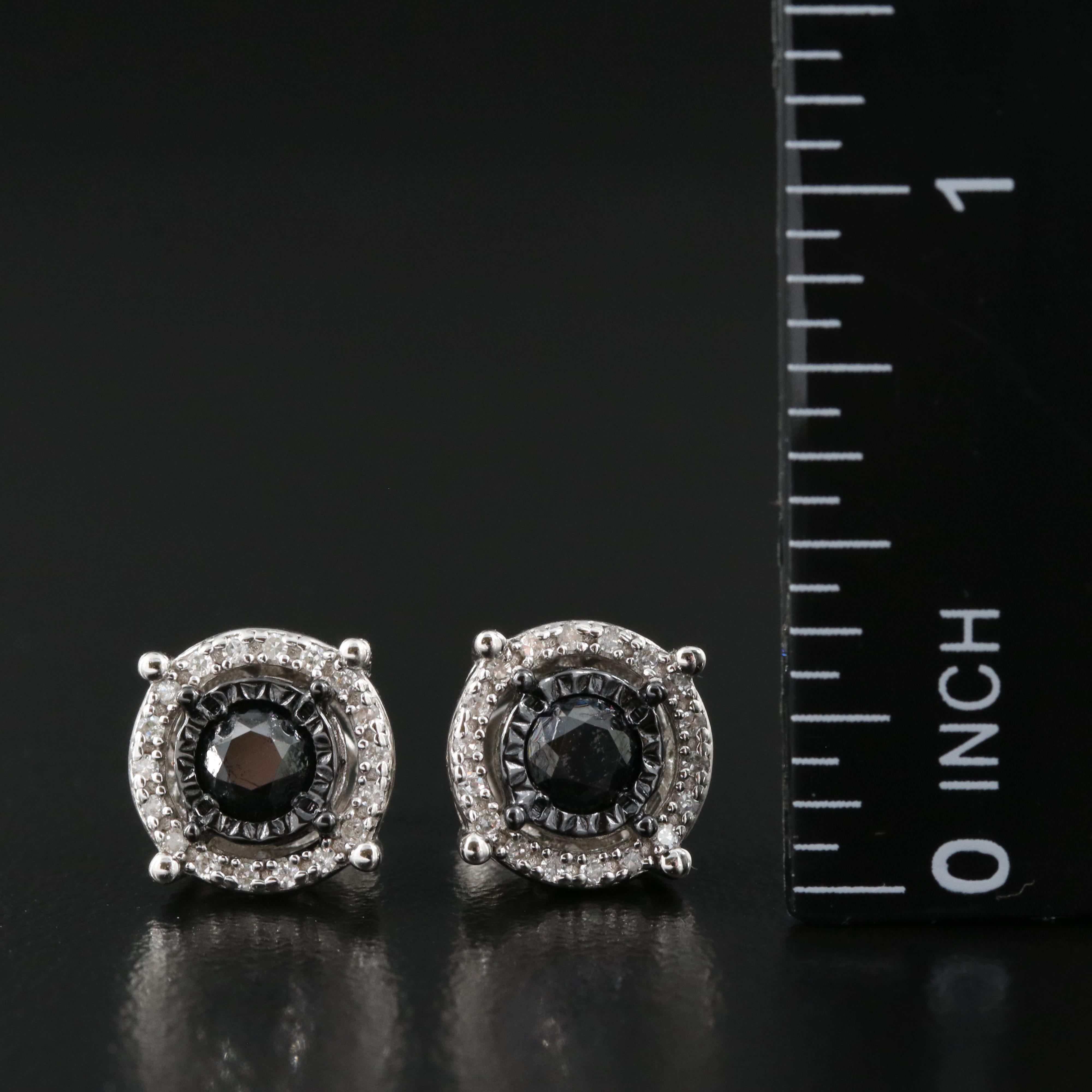 Sterling 0.74 CTW Diamond Earrings