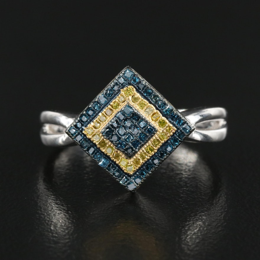 Sterling Diamond Ring