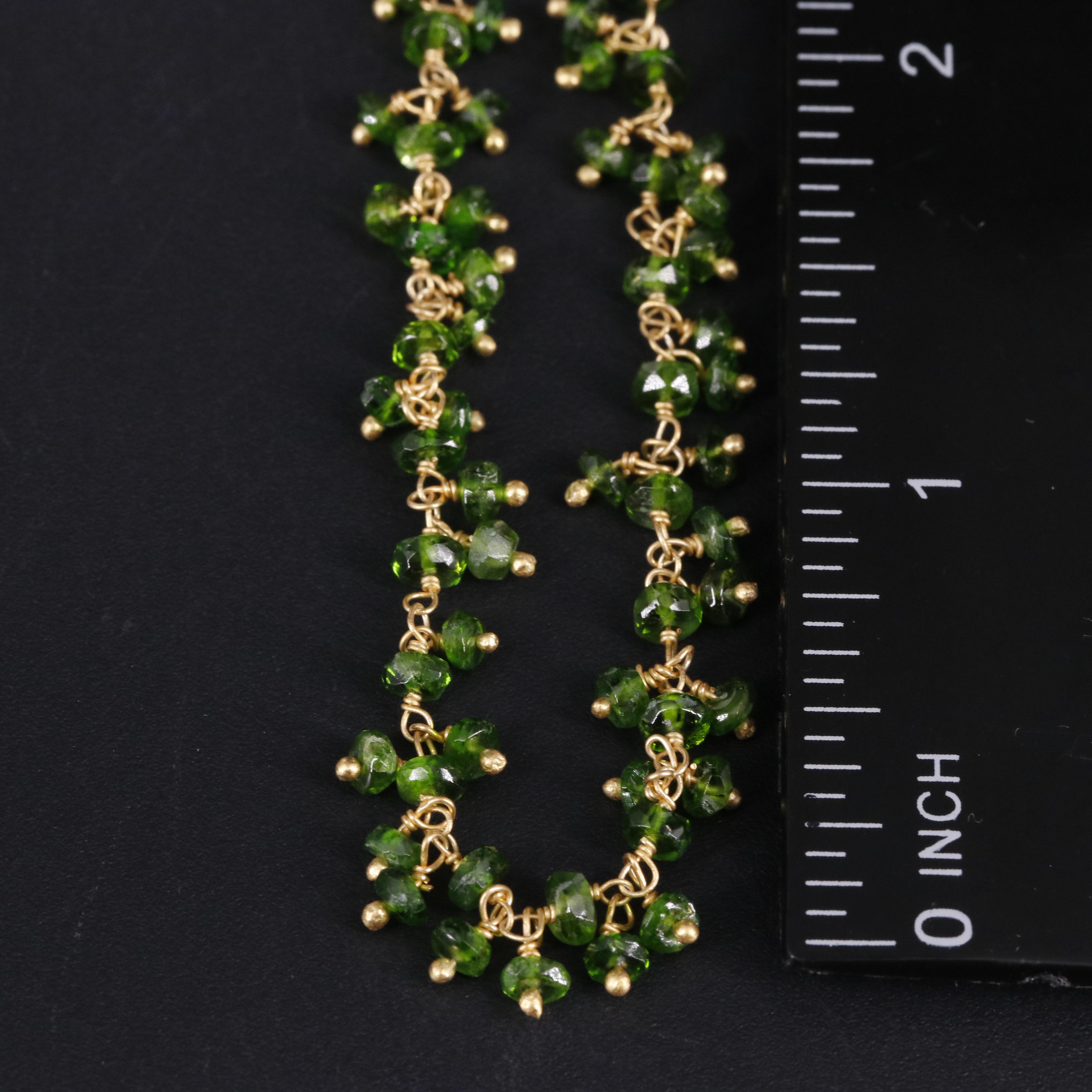 Green Dangle Beaded Bracelet