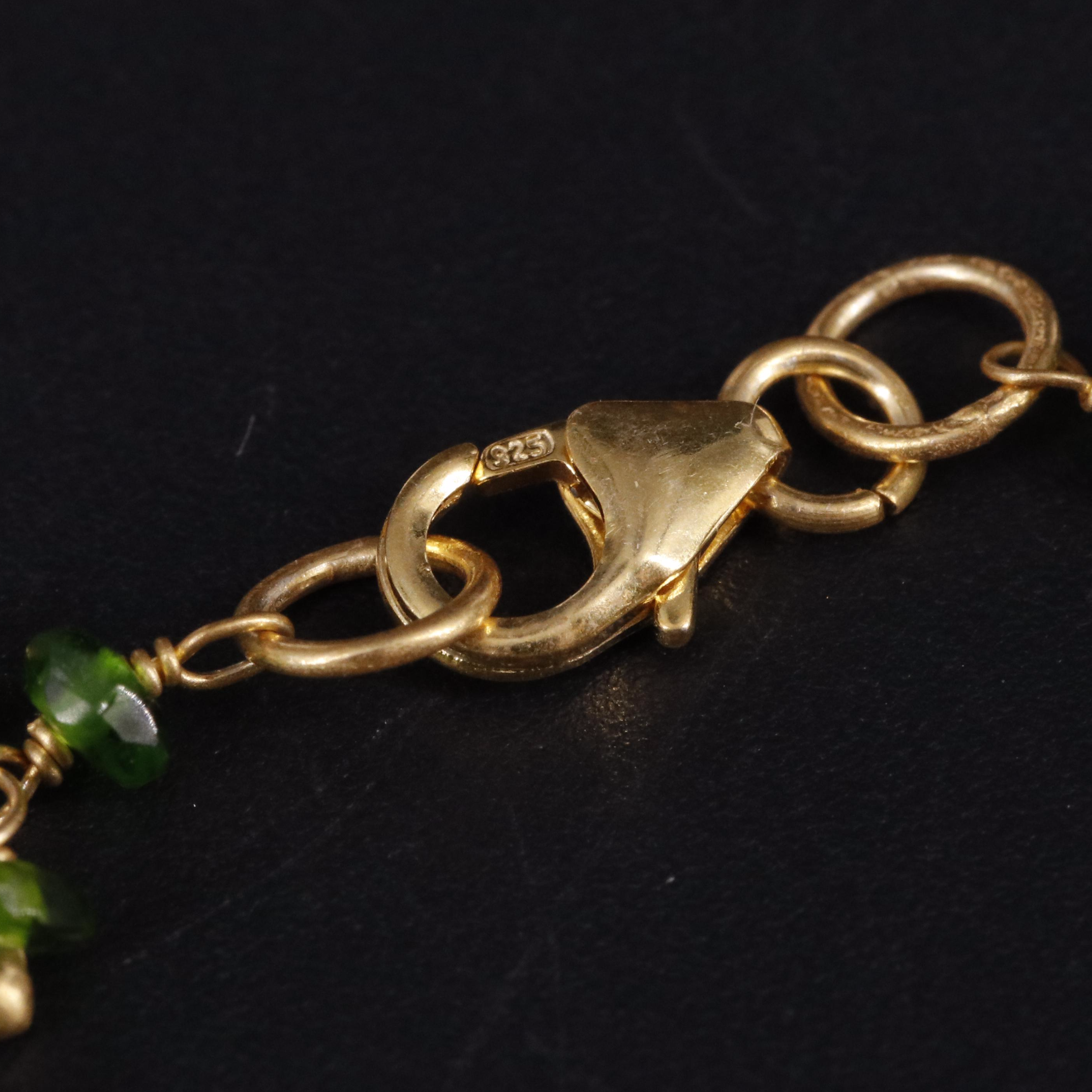 Green Dangle Beaded Bracelet