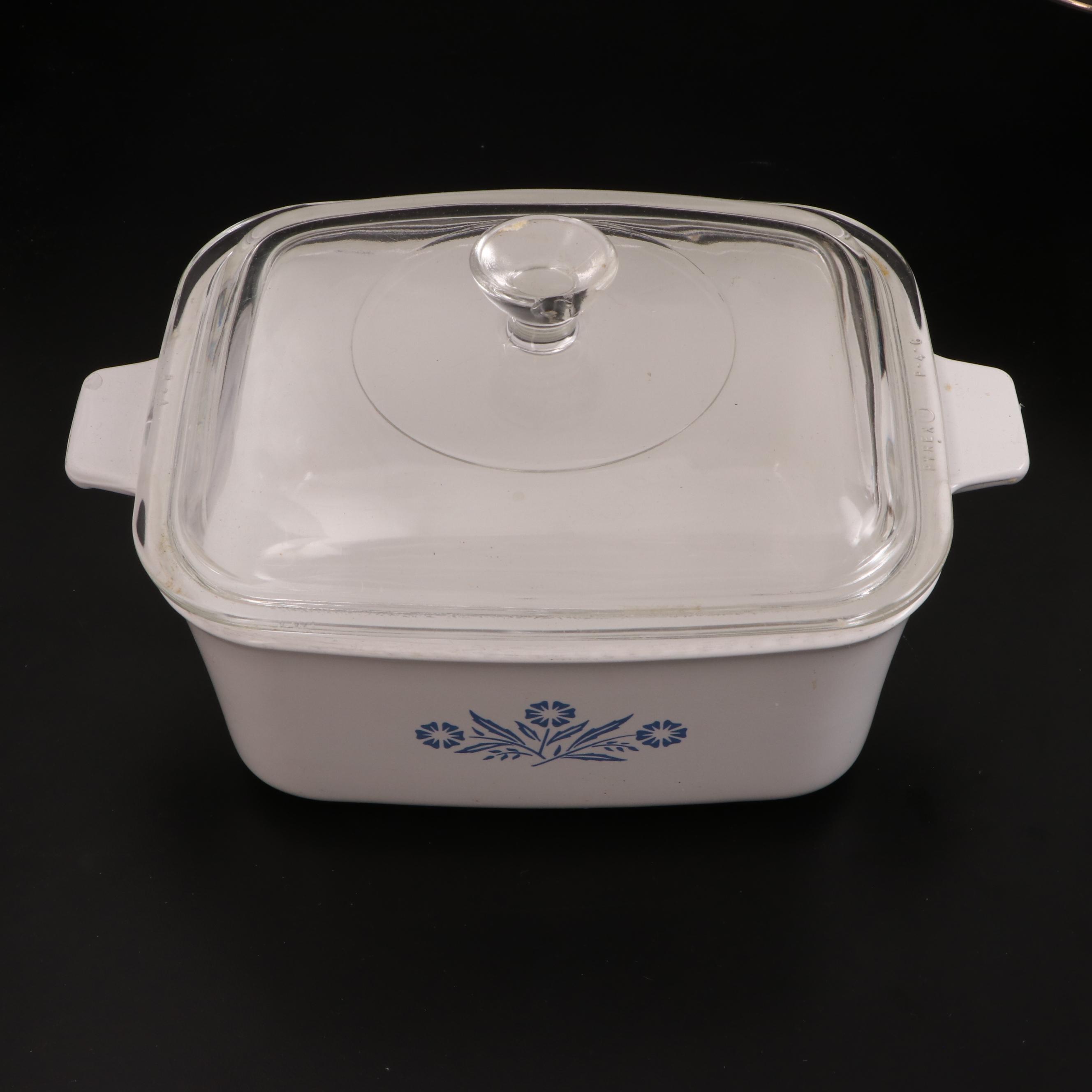 Corning "Cornflower Blue" Casserole and Baking Dishes with Lids and More