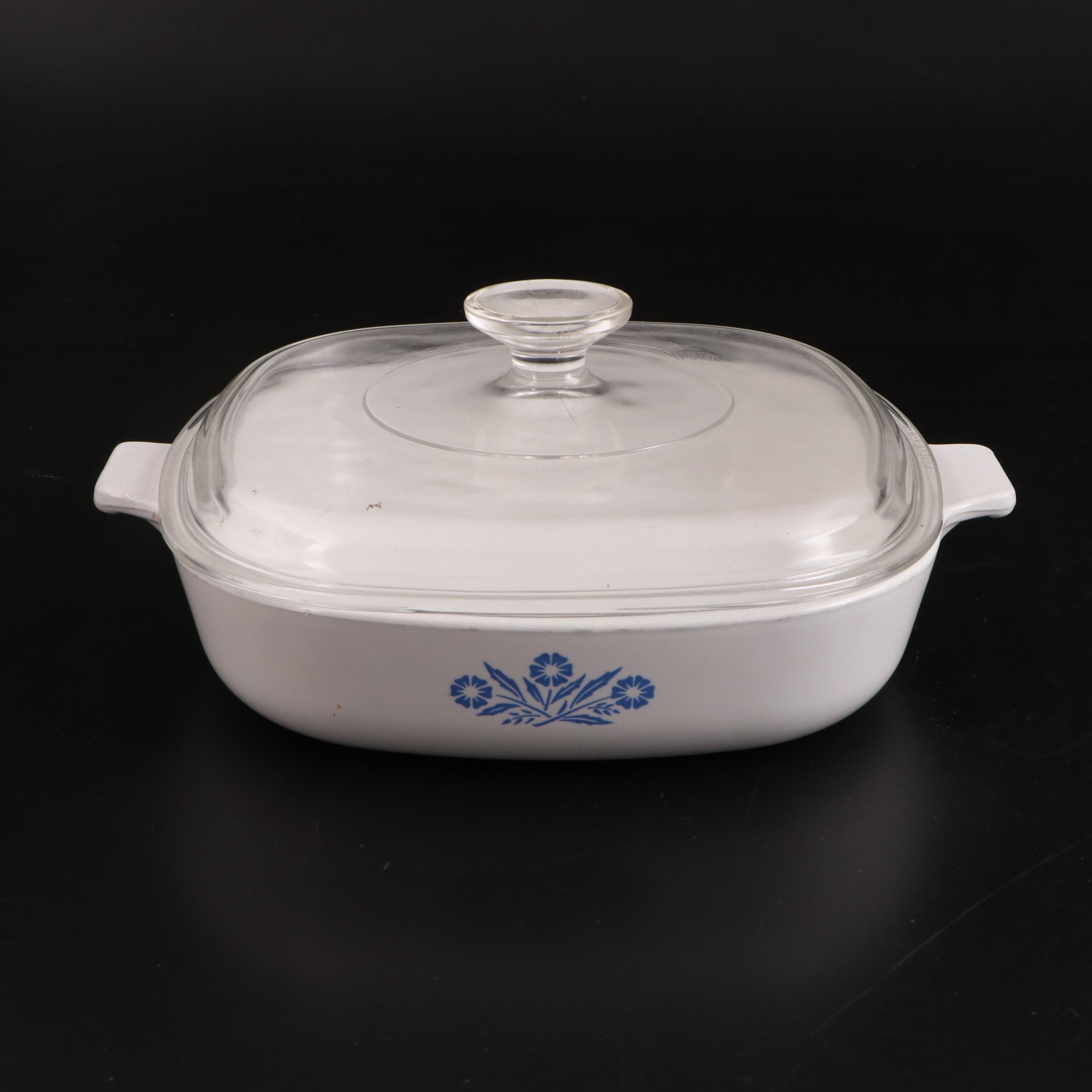 Corning "Cornflower Blue" Casserole and Baking Dishes with Lids and More