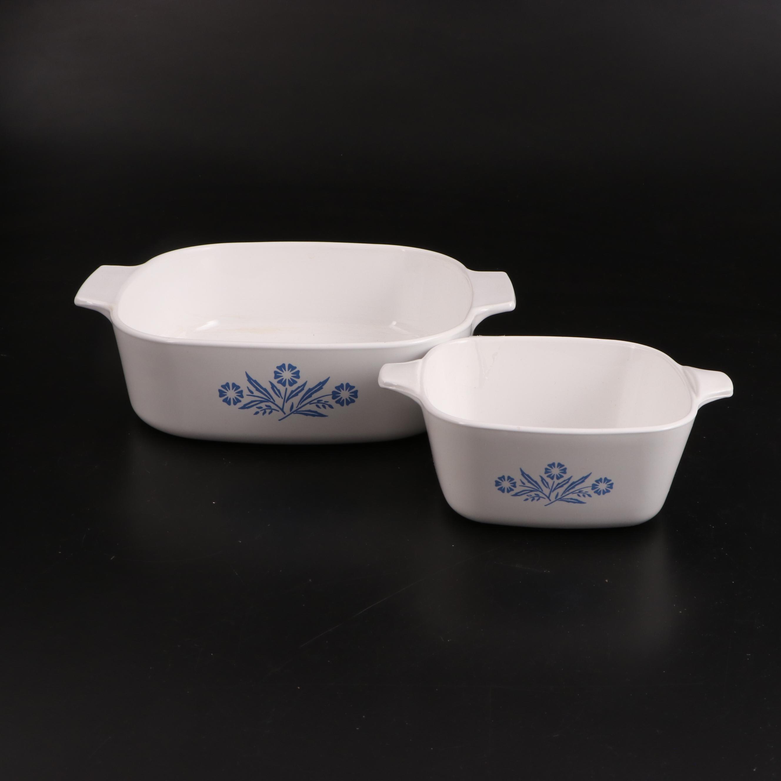 Corning "Cornflower Blue" Casserole and Baking Dishes with Lids and More