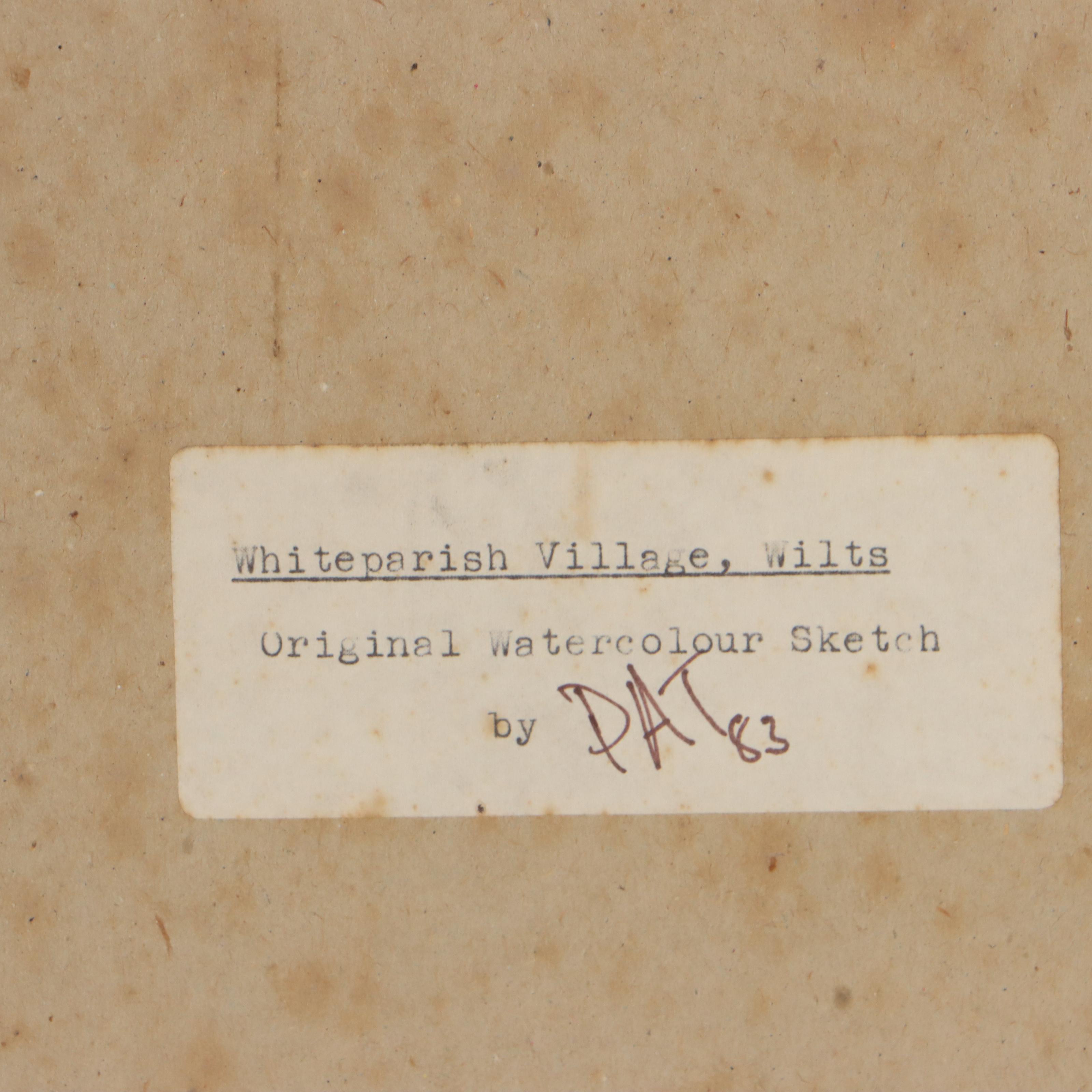 Watercolor Painting "Whiteparish Village, Wilts," 1983