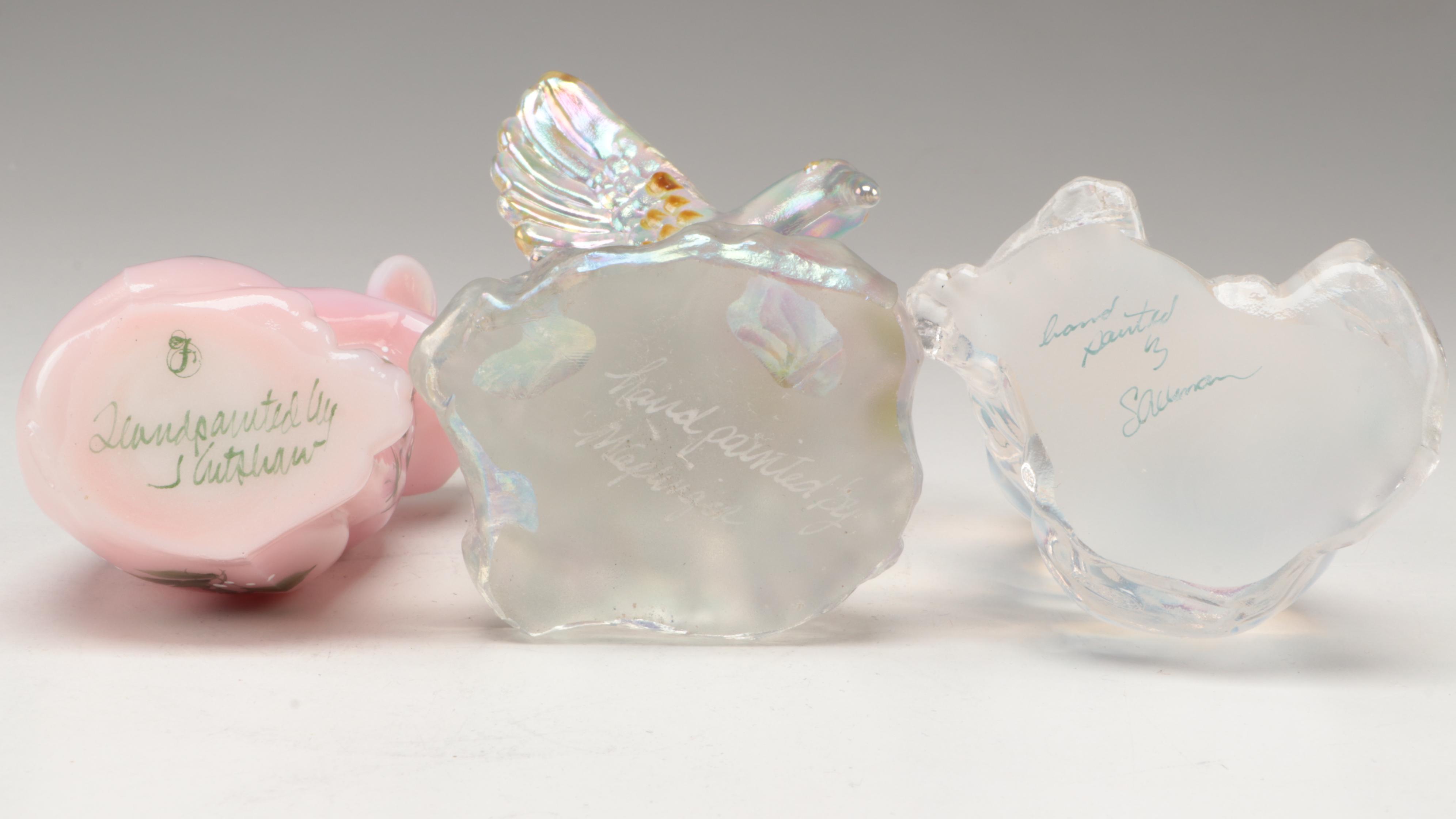 Fenton Hand-Painted Glass Figurines