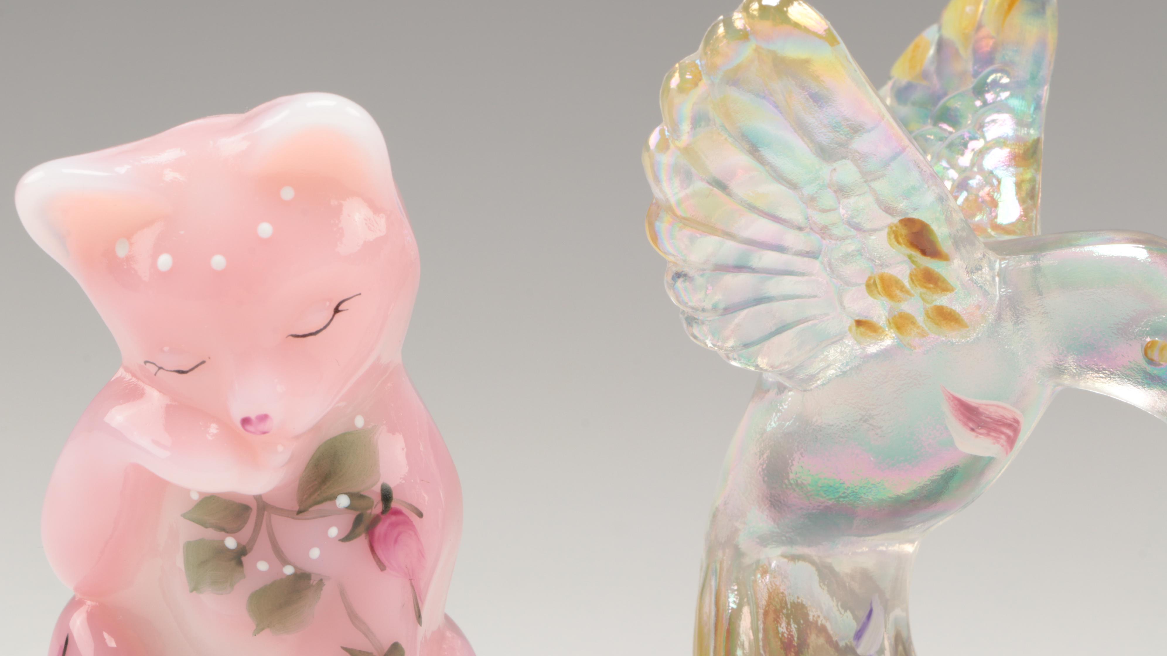 Fenton Hand-Painted Glass Figurines