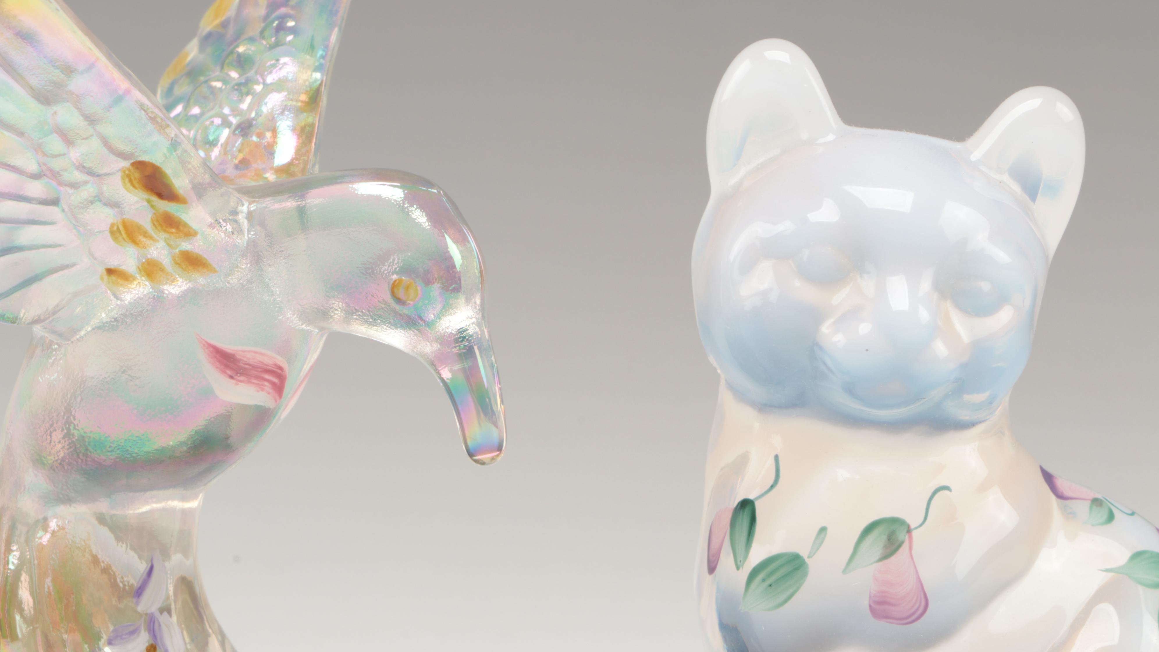 Fenton Hand-Painted Glass Figurines