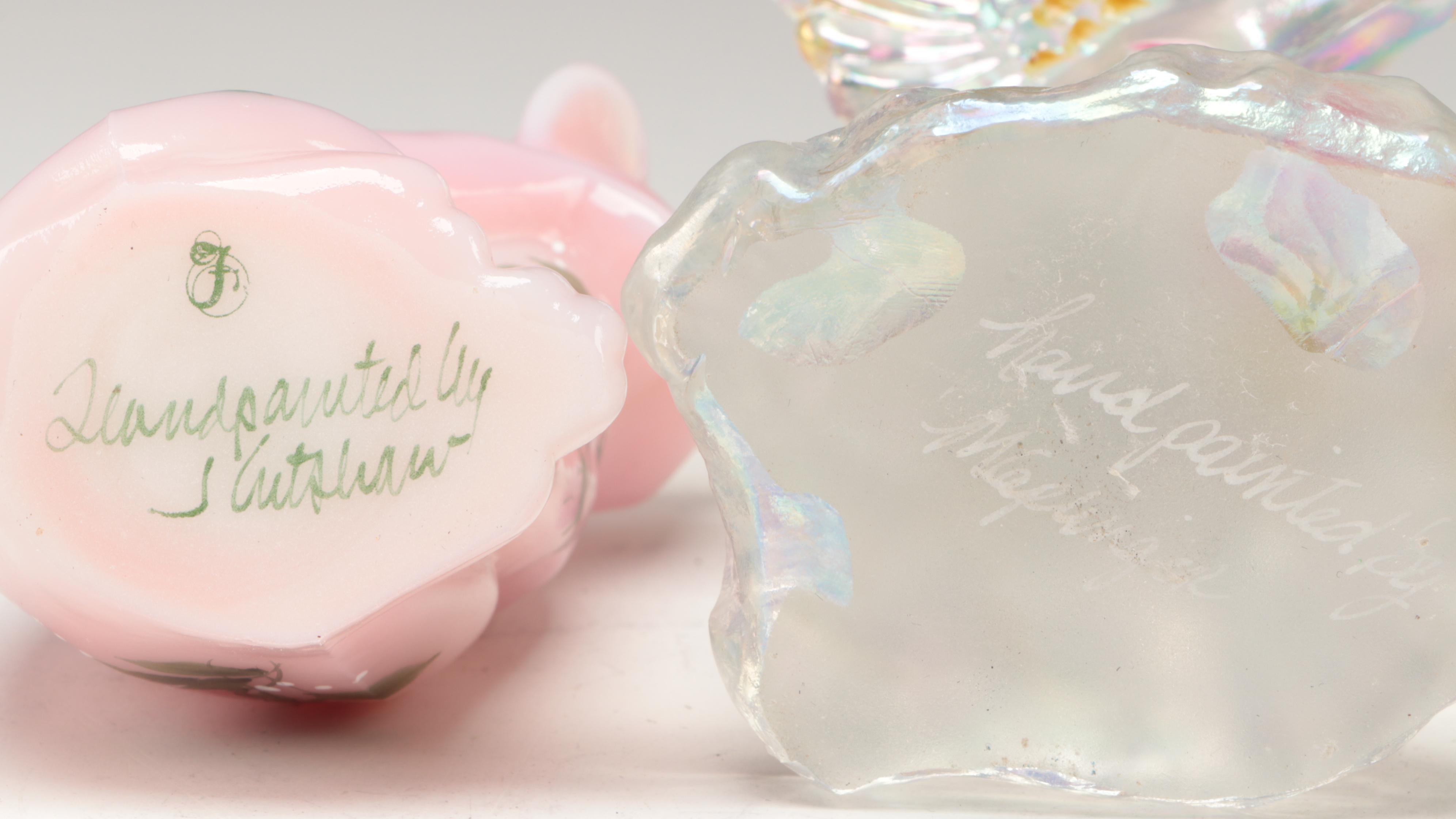 Fenton Hand-Painted Glass Figurines