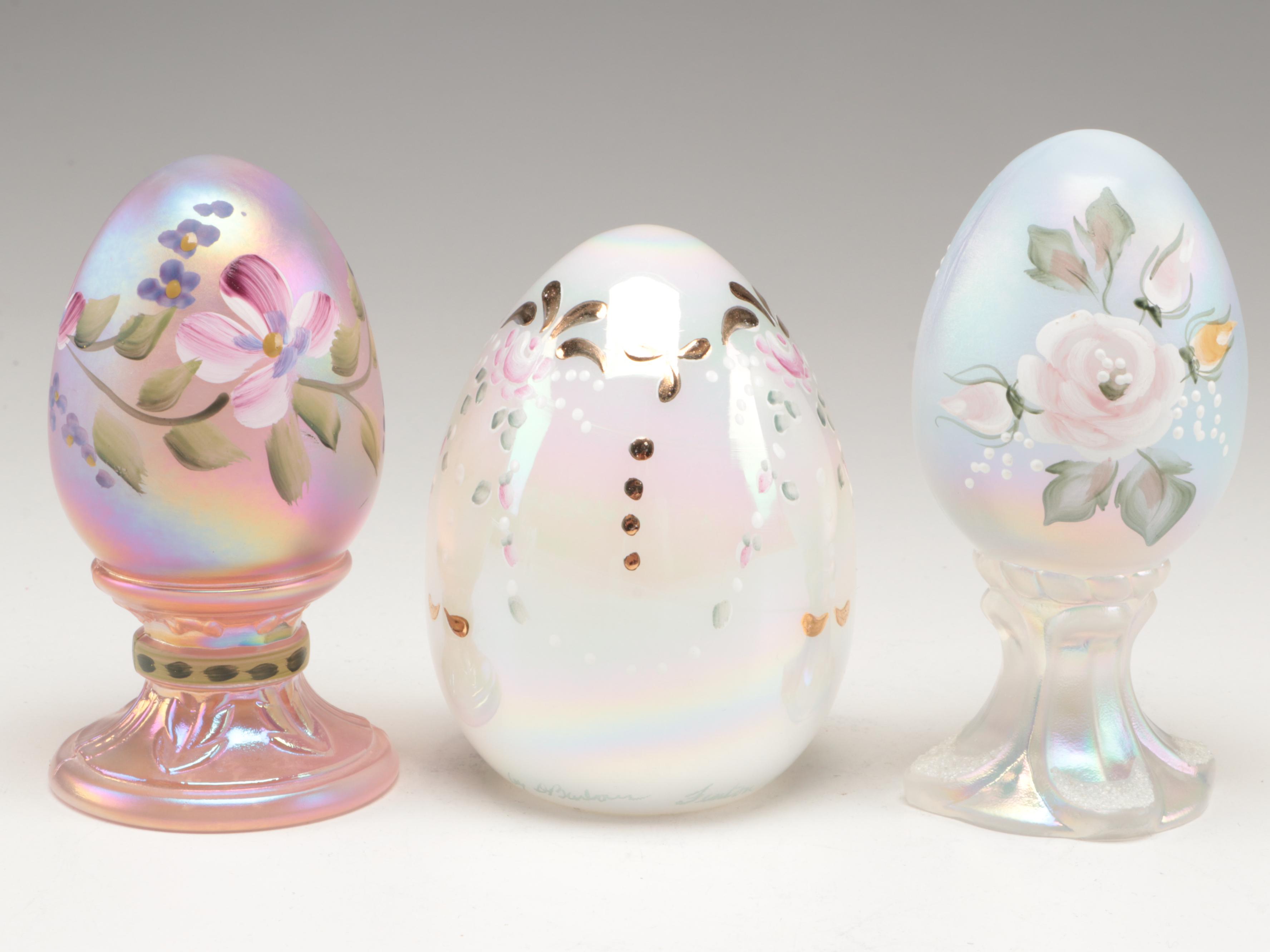 Fenton Hand-Painted Glass Figurines