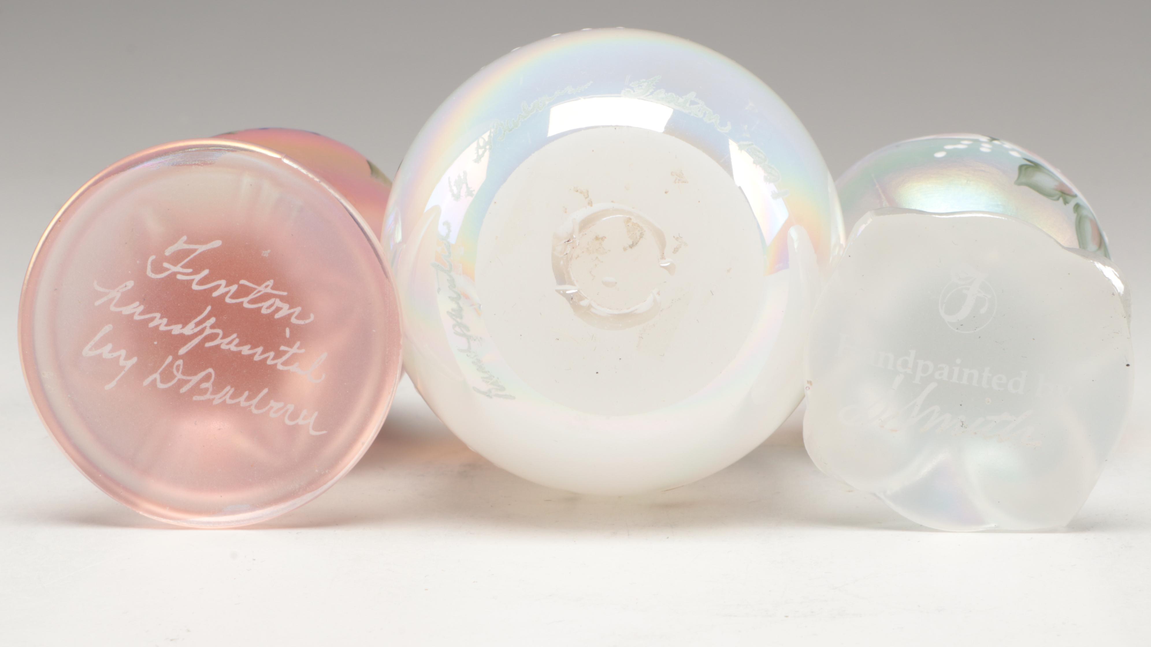 Fenton Hand-Painted Glass Figurines